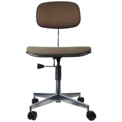 1960s Danish Brown Tweed Office Chair by Labofa
