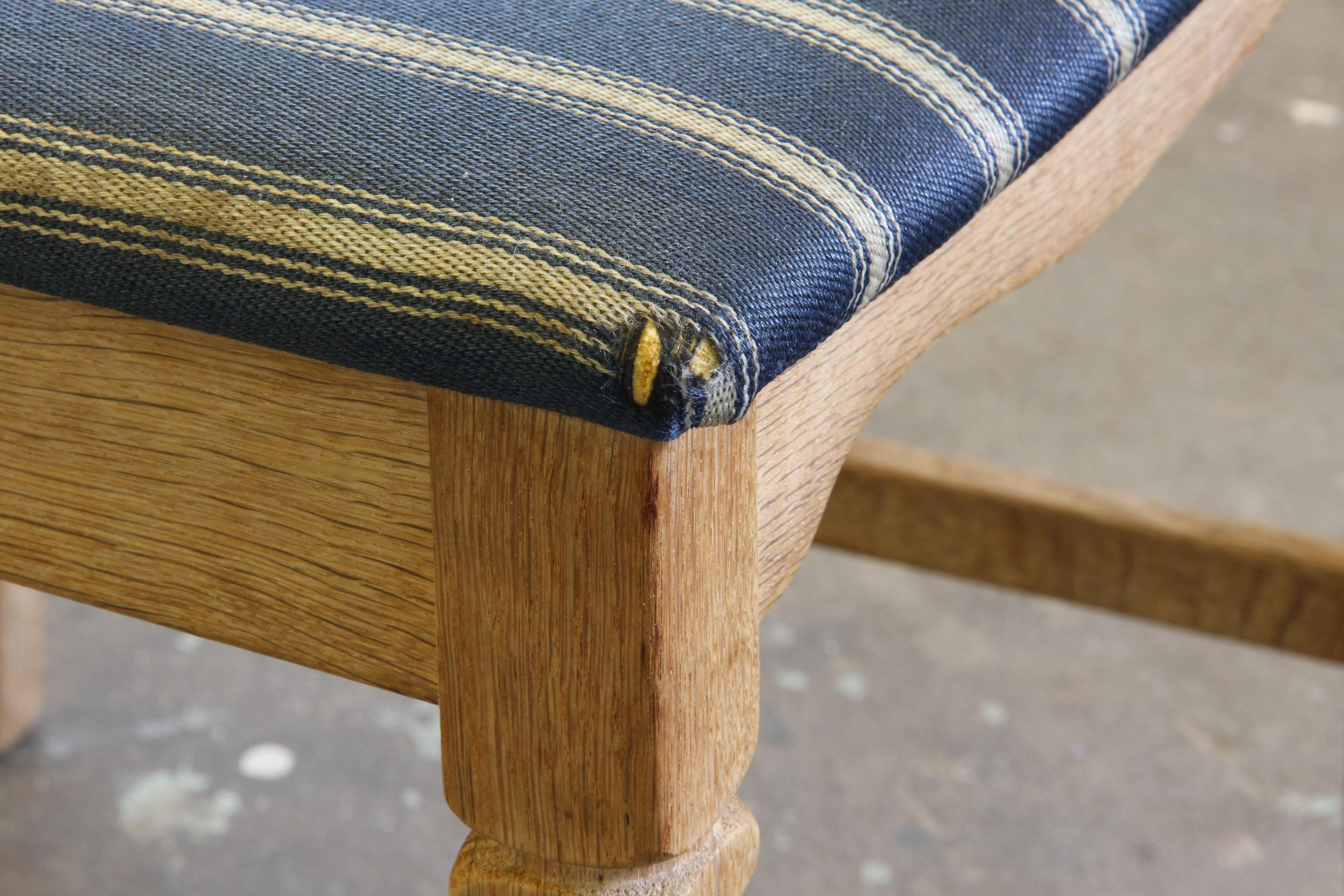 1960s Danish Brutalist Oak Razorblade Dining Chairs by Henning Kjærnulf For Sale 6