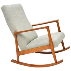1960s Danish Cherrywood Vintage Rocking chair