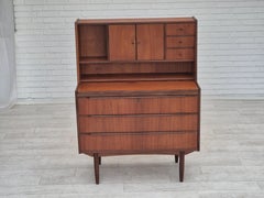 1960s, Danish chest of drawers, mirror inside, original condition, teak wood.