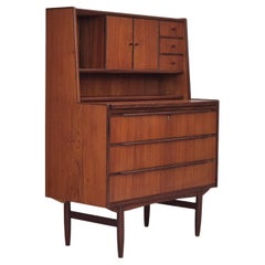Commode danoise des années 1960, miroir à l'intérieur, état d'origine, bois de teck.