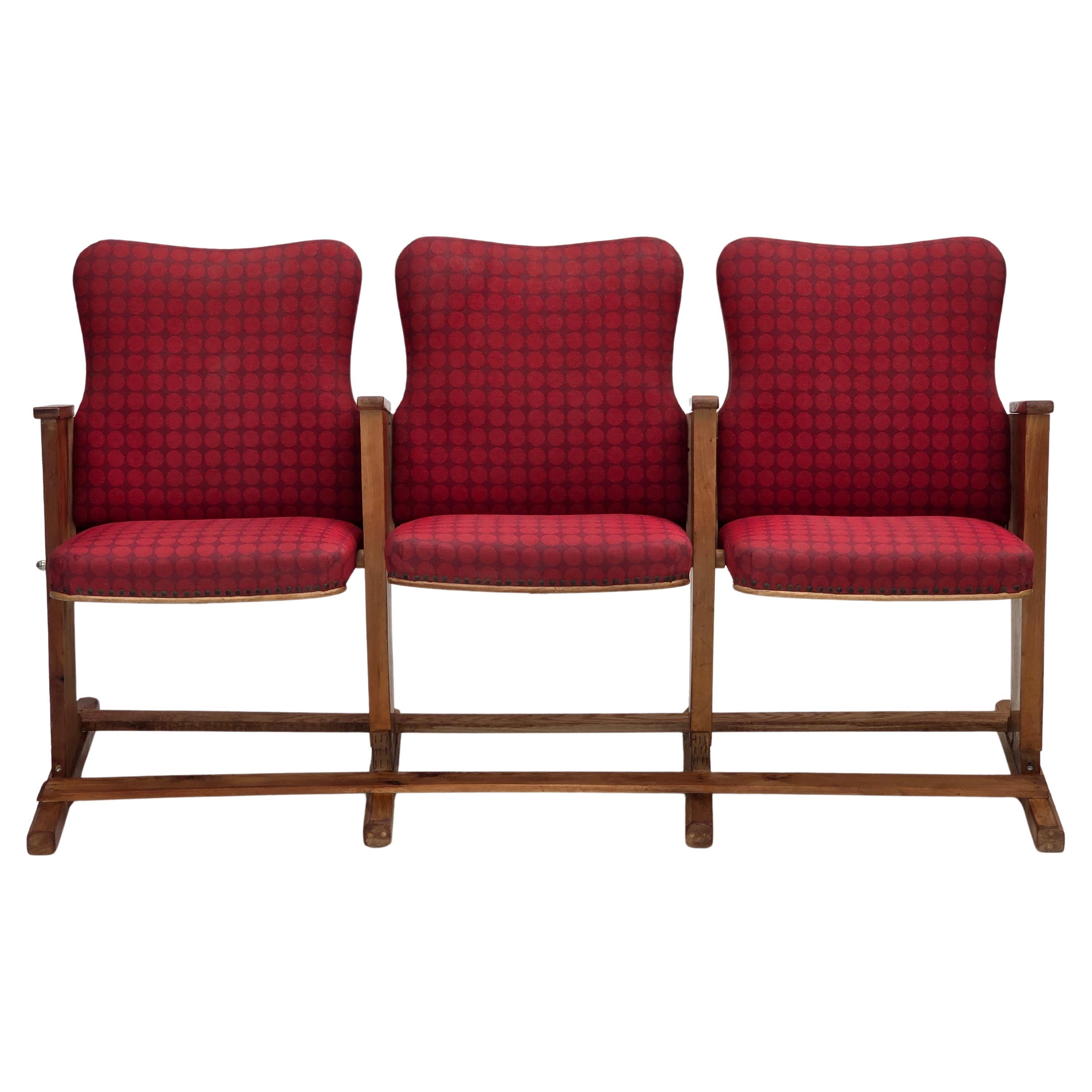 Fauteuils de cinéma danois des années 1960, état d'origine.