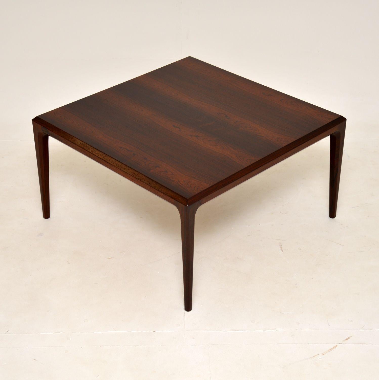 A stunning vintage Danish coffee table, this was made in Denmark by Silkeborg CFC. It dates from the 1960’s, and was designed by Johannes Andersen.

The quality is outstanding, it has some of the most stunning grain patterns you could find. It is