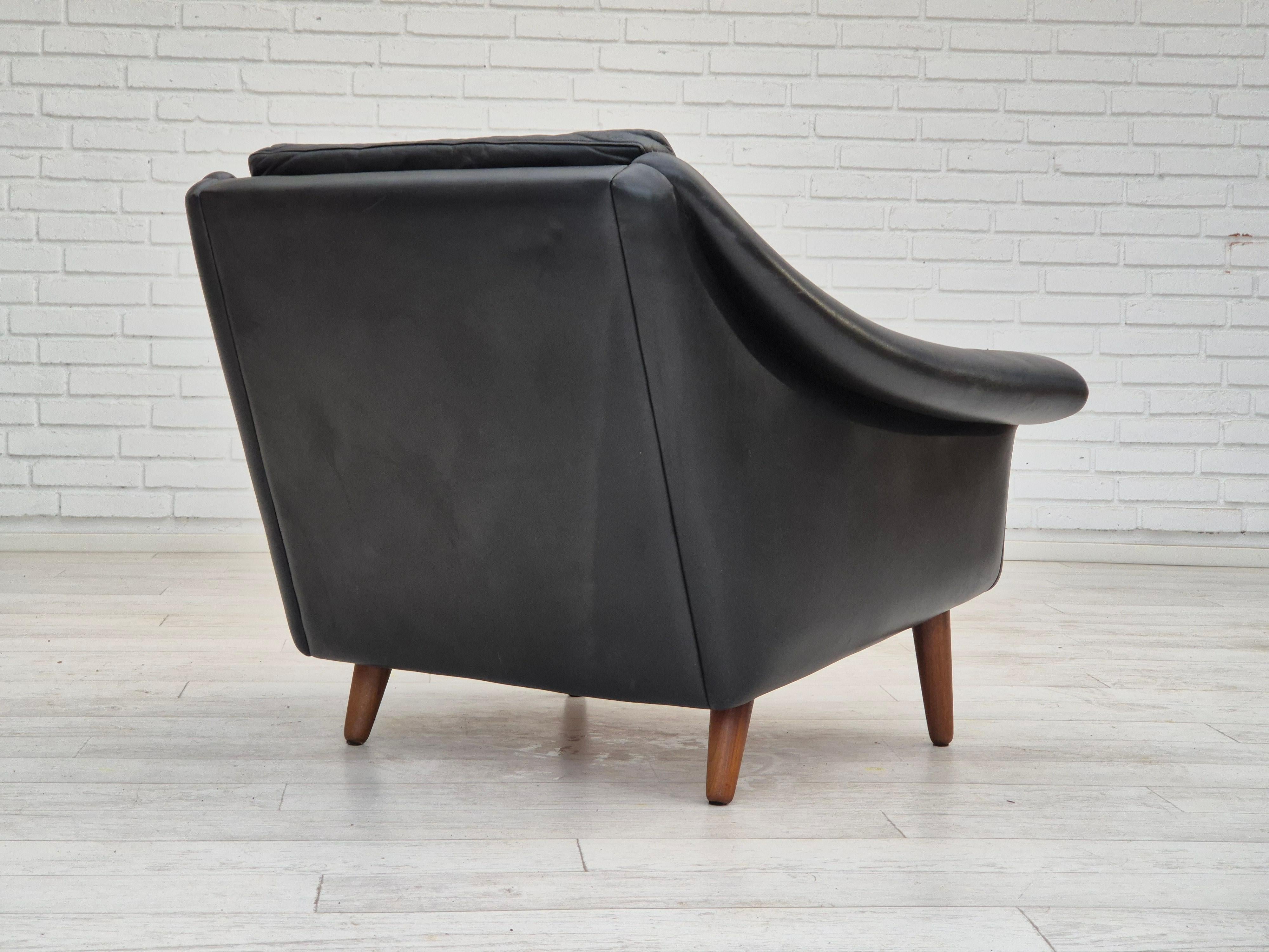 Cuir Années 1960, design danois, Aage Christiansen pour Erhardsen & Andersen, chaises longues. en vente