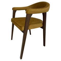 1960s Danish Design and Scandinavian Style Wooden and Velvet Fabric Chair