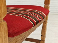 1960s, Danish Design, Armchair, Oak Wood, Furniture Wool