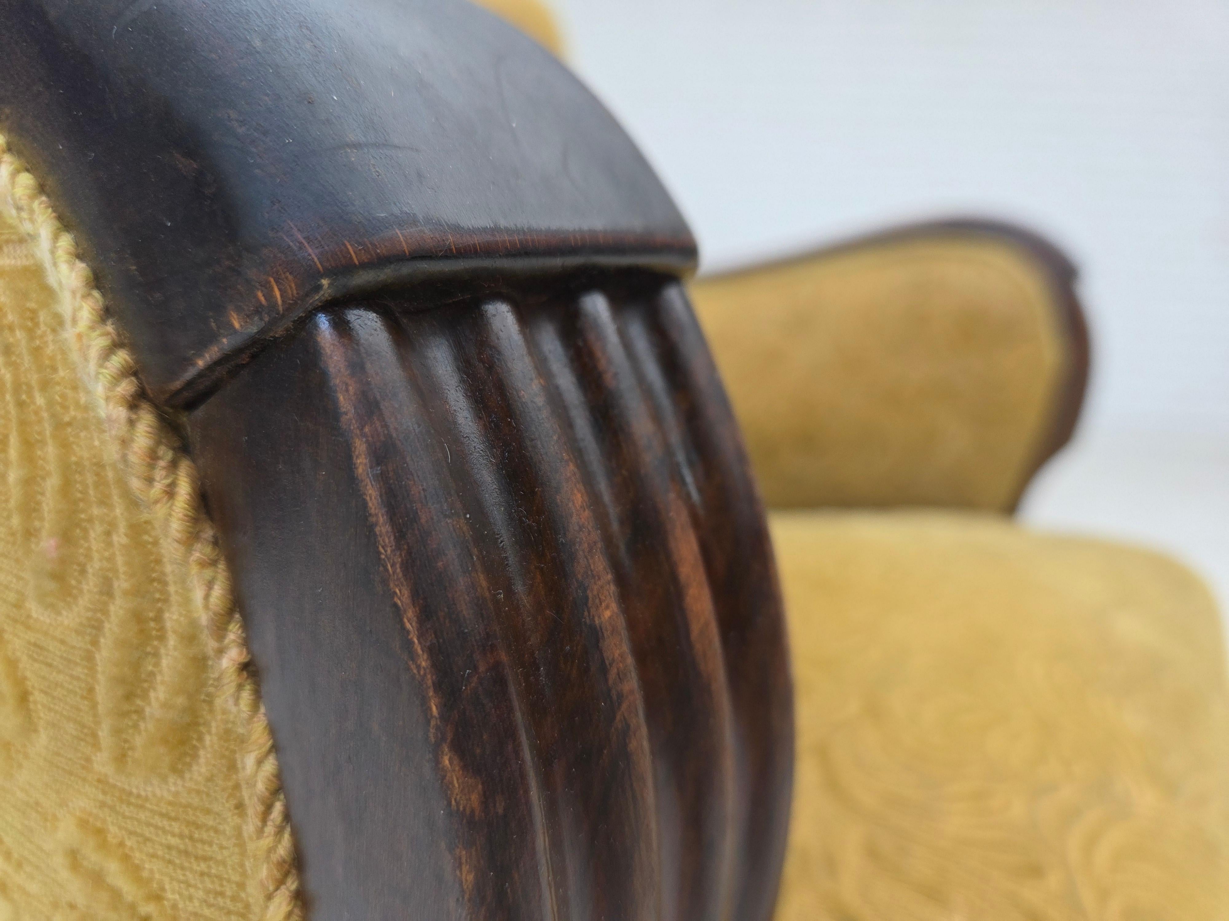 Dänisches Design, Sessel, Originalzustand, 1960er Jahre, Möbelstoff. im Zustand „Gut“ im Angebot in Tarm, 82