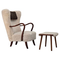 1960s, Danish design by A. Christensen for Slagelse Møbelværk, sheepskin.