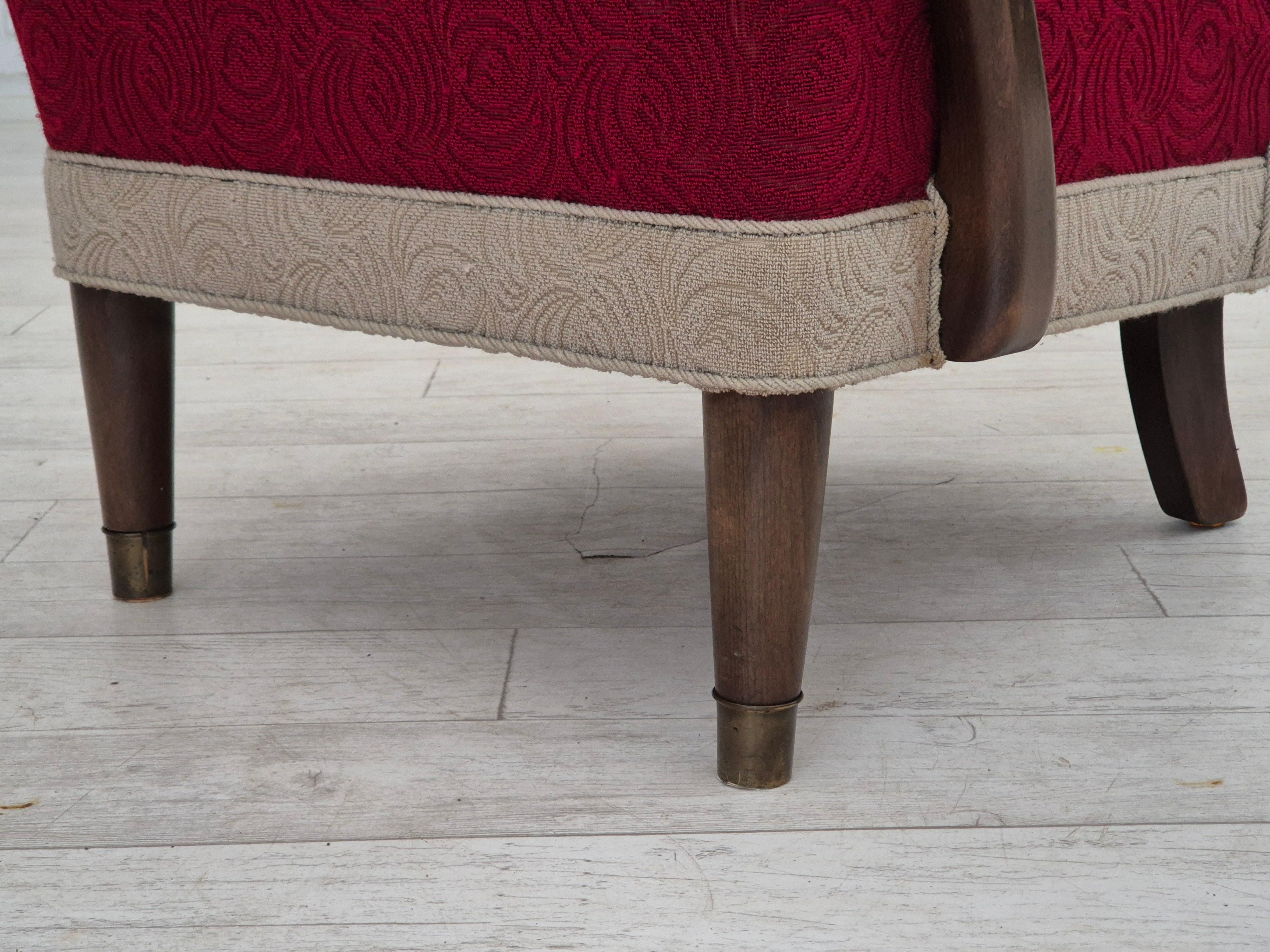 Des années 1960, design danois d'Alfred Christensen, fauteuil en état d'origine. en vente 10