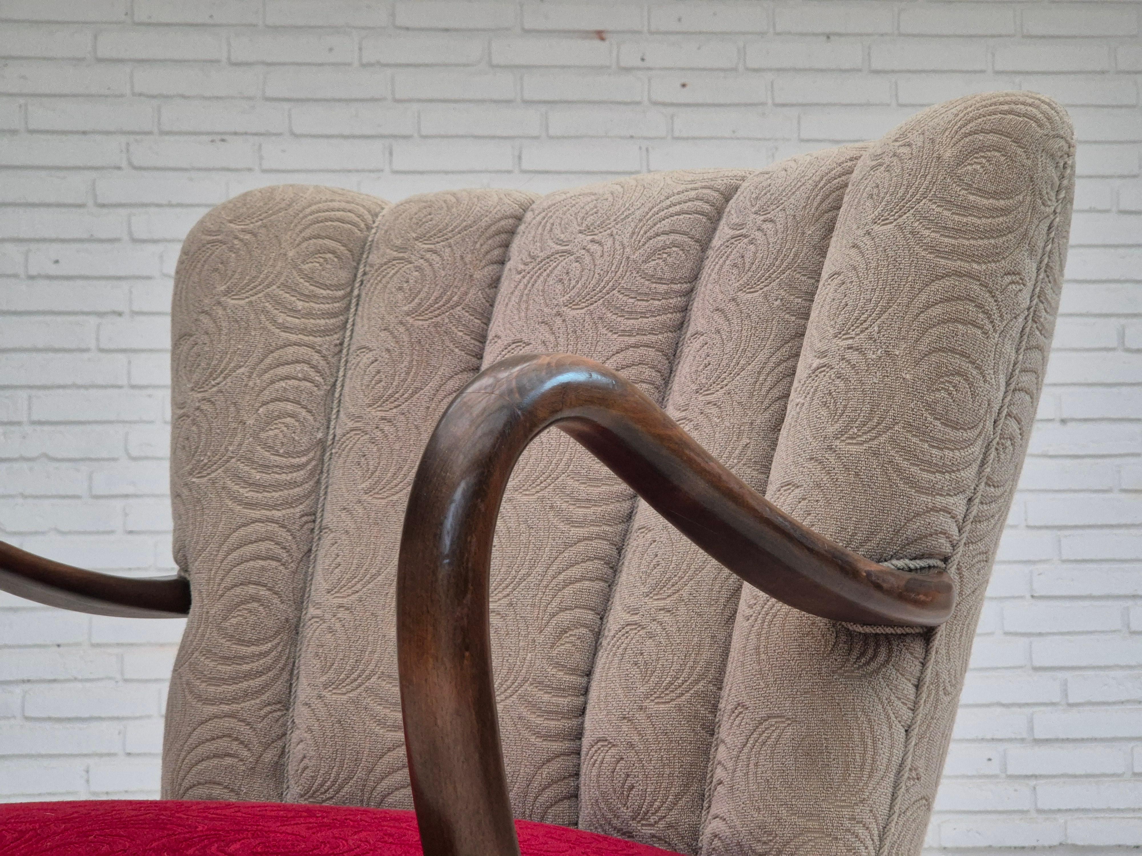 Des années 1960, design danois d'Alfred Christensen, fauteuil en état d'origine. en vente 11