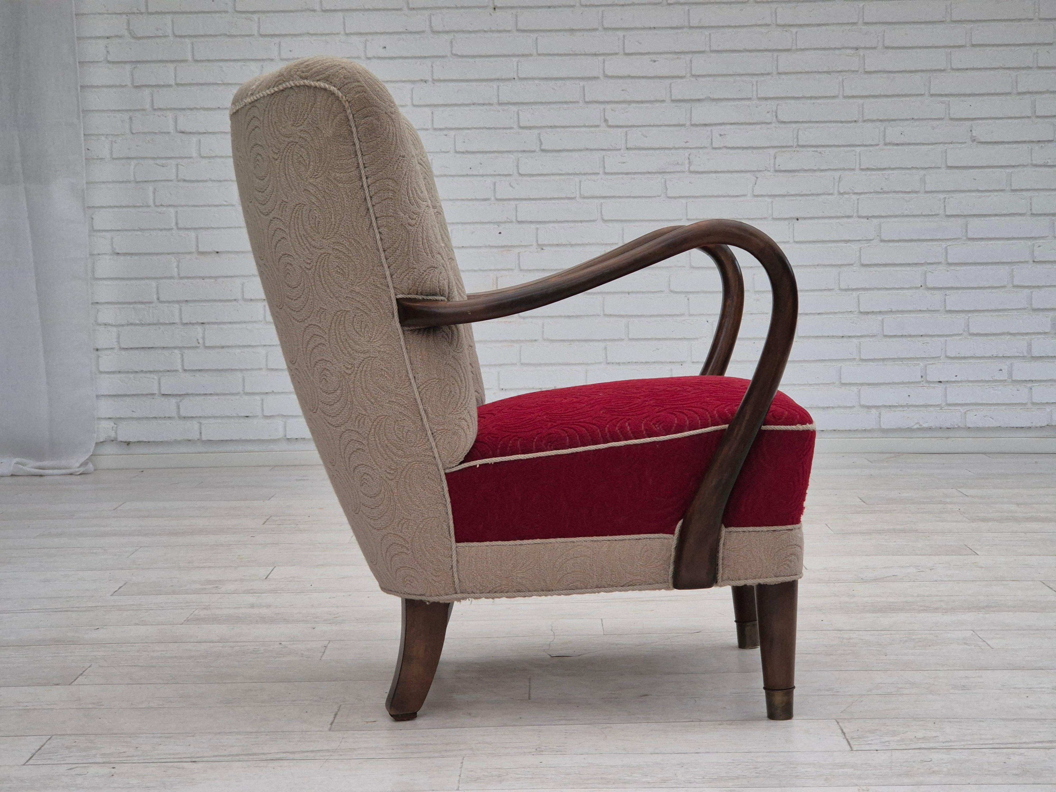 Danois Des années 1960, design danois d'Alfred Christensen, fauteuil en état d'origine. en vente