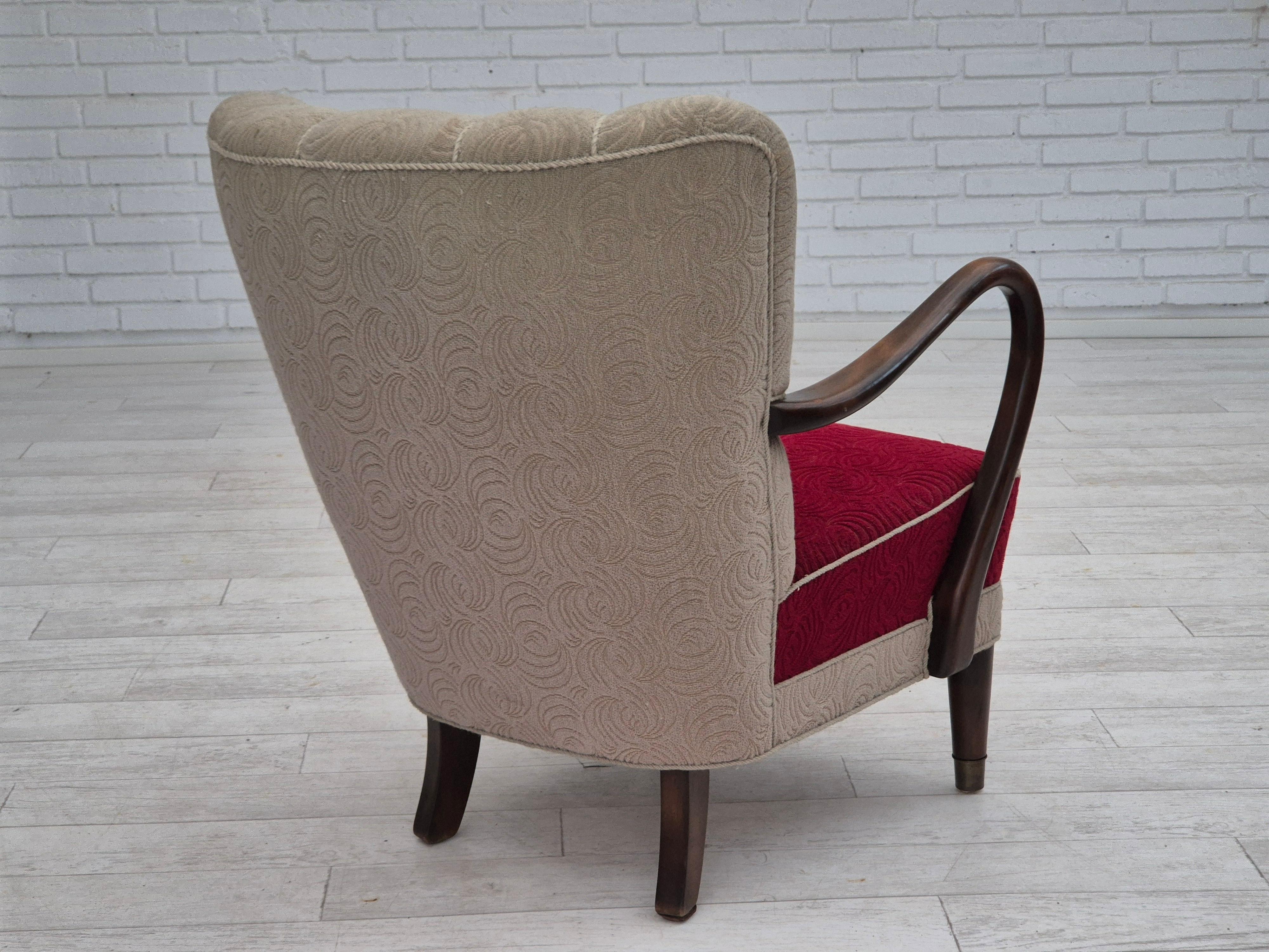 Des années 1960, design danois d'Alfred Christensen, fauteuil en état d'origine. Bon état - En vente à Tarm, 82