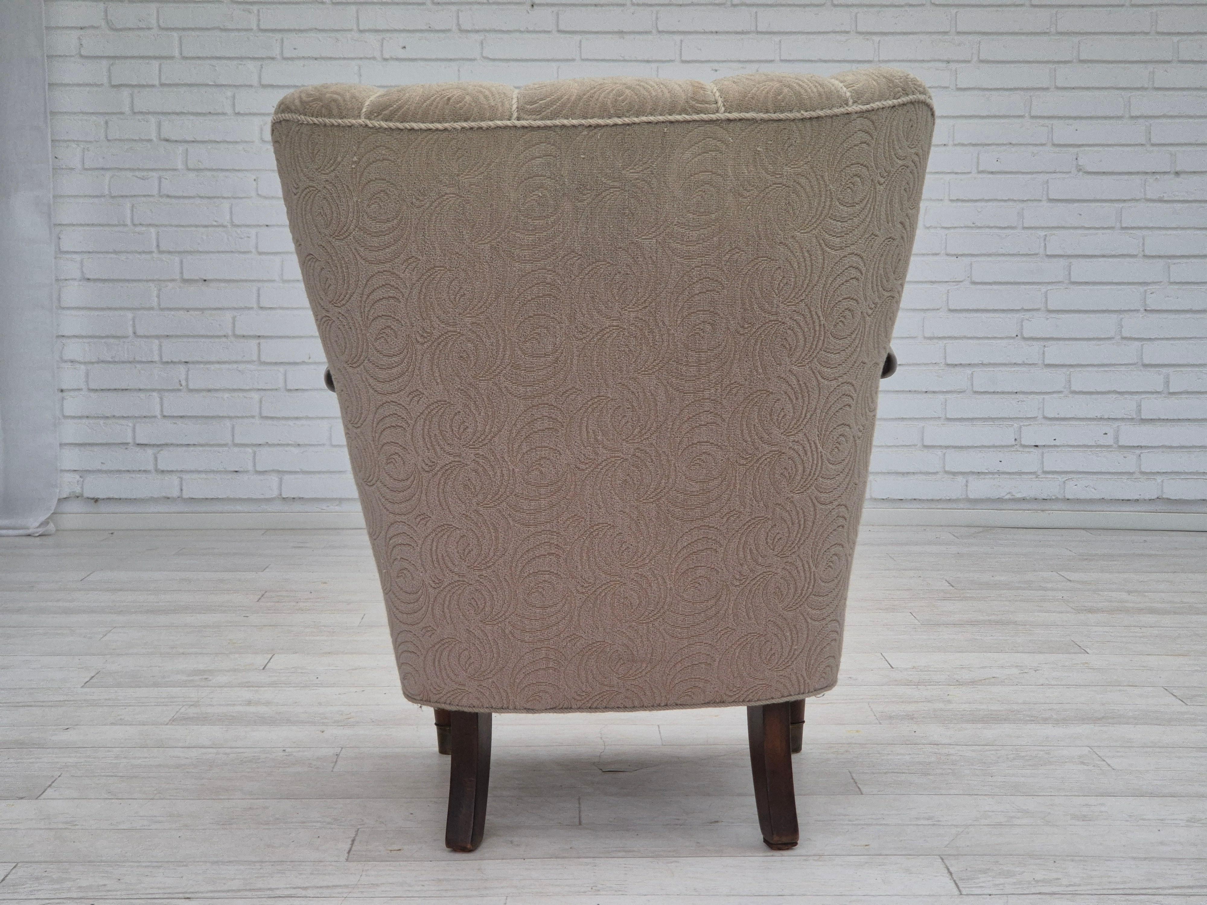 Des années 1960, design danois d'Alfred Christensen, fauteuil en état d'origine. en vente 1