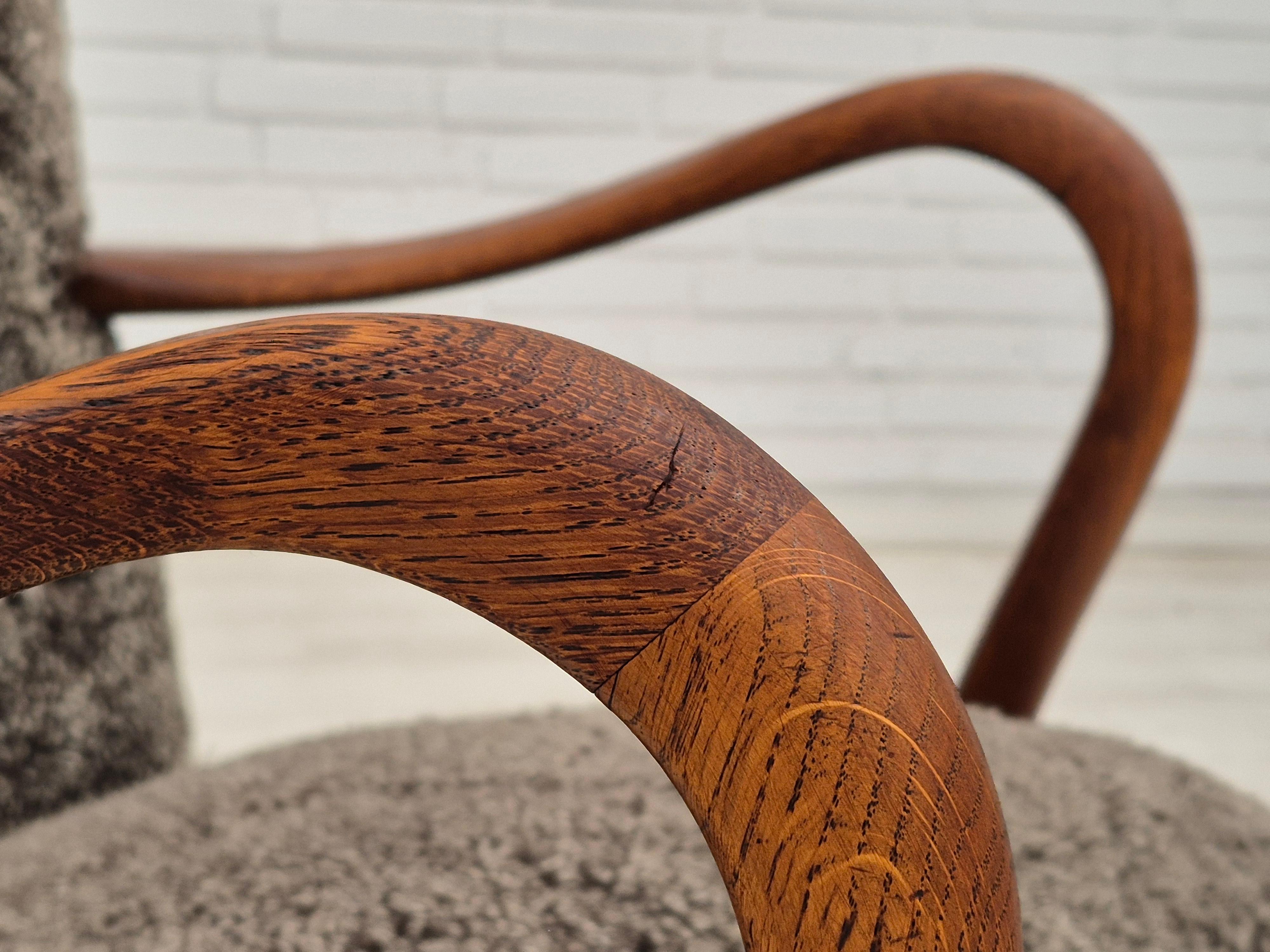 1960s, Danish design by Alfred Christensen, refupholstered armchair, sheepskin. 6