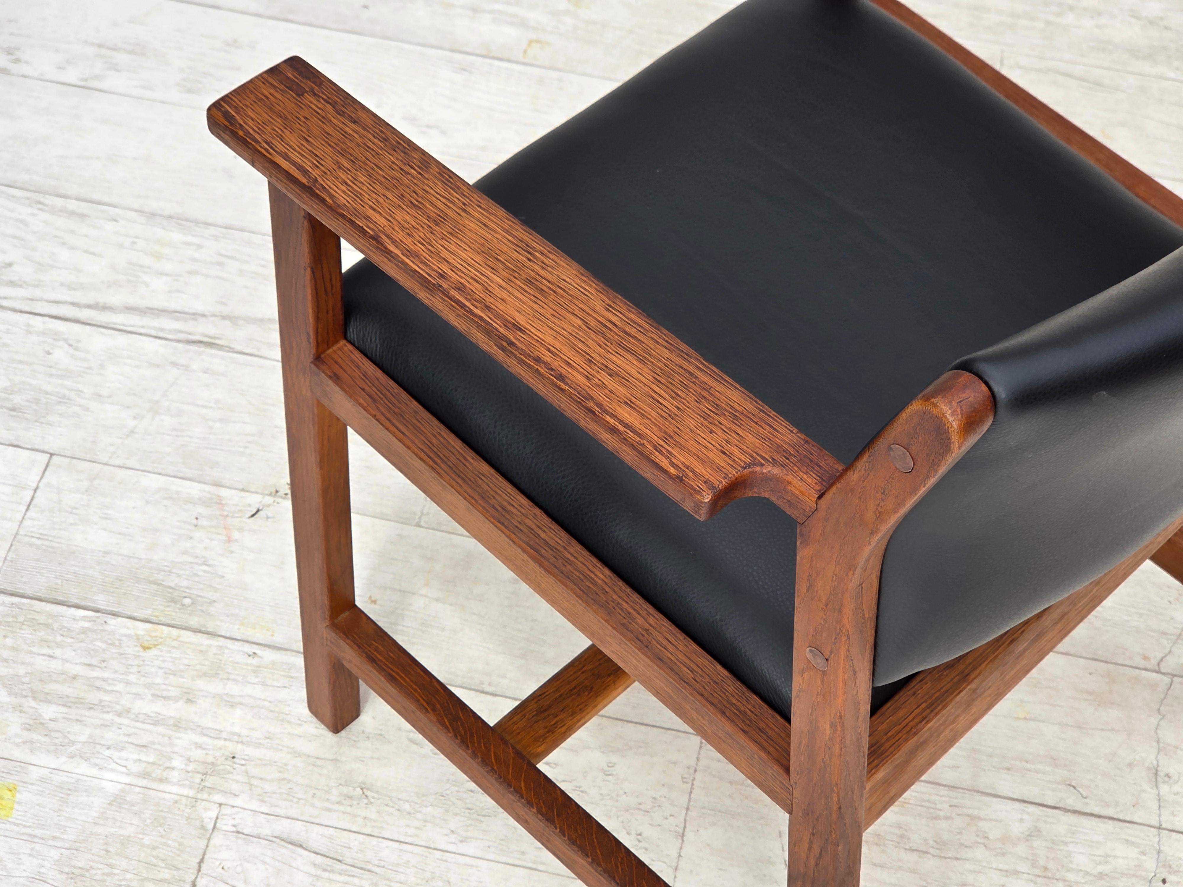 1960er Jahre, dänisches Design von Børge Mogensen, Modell BM 74, Satz mit 4 Stühlen. im Angebot 7