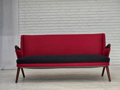 1960s, Danish design by Ch. F. Brodersen, reupholstered, teak wood.