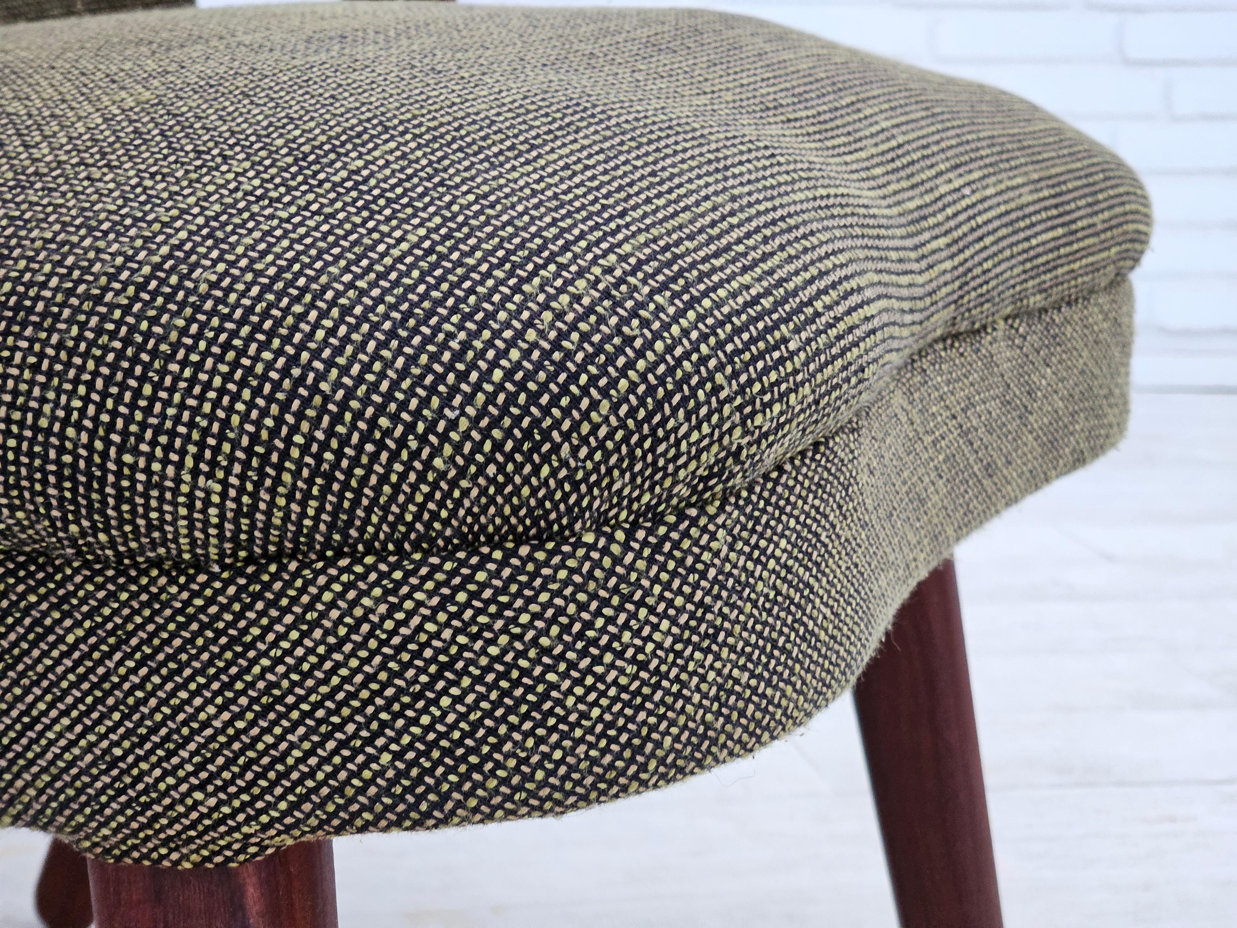 Anni '60, design danese di Erhardsen & Andersen, poltrona, mobili in lana. in vendita 3