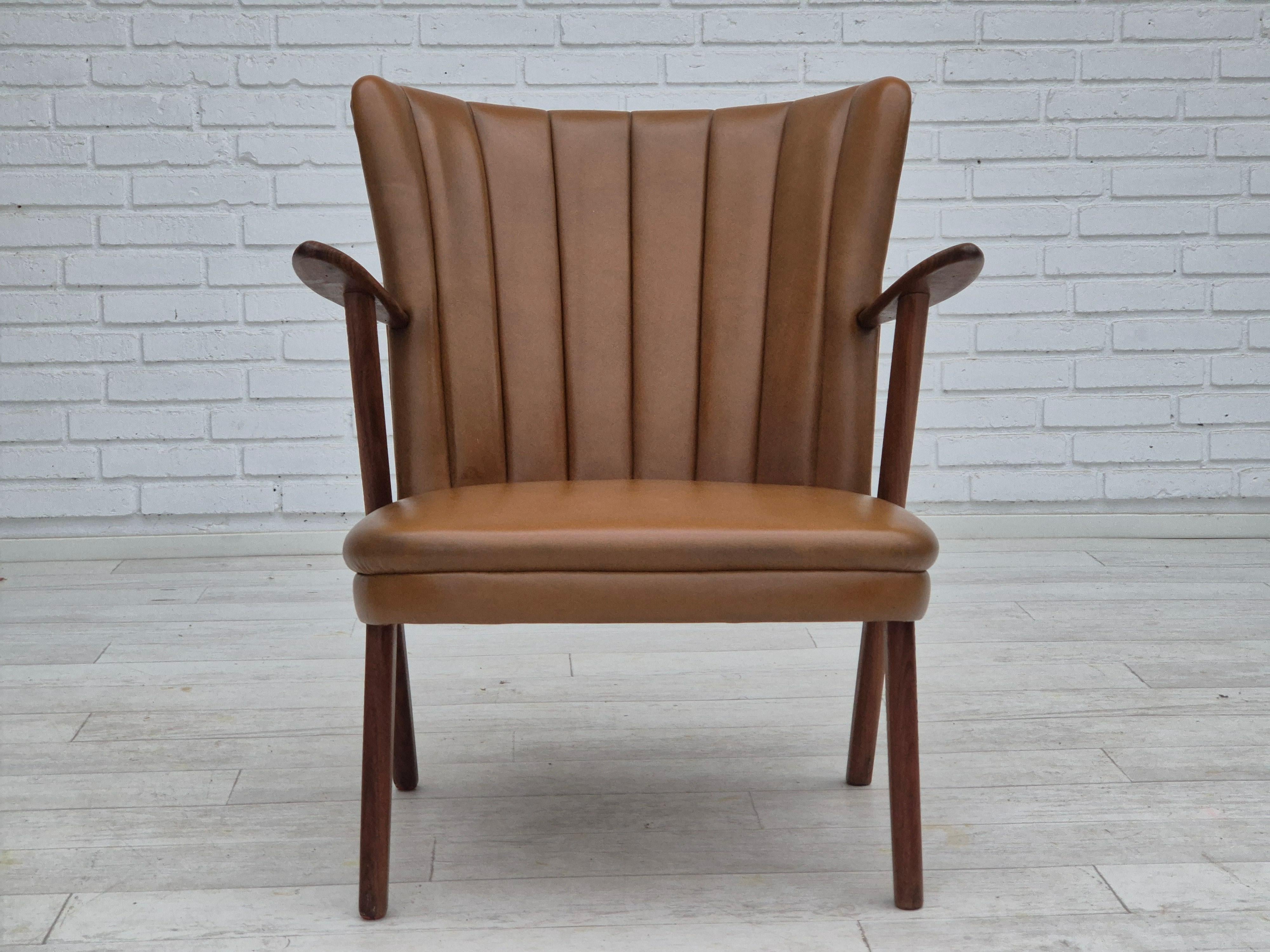 Scandinave moderne Fauteuil danois design Erhardsen & Andersen des années 1960, original, bois de teck. en vente