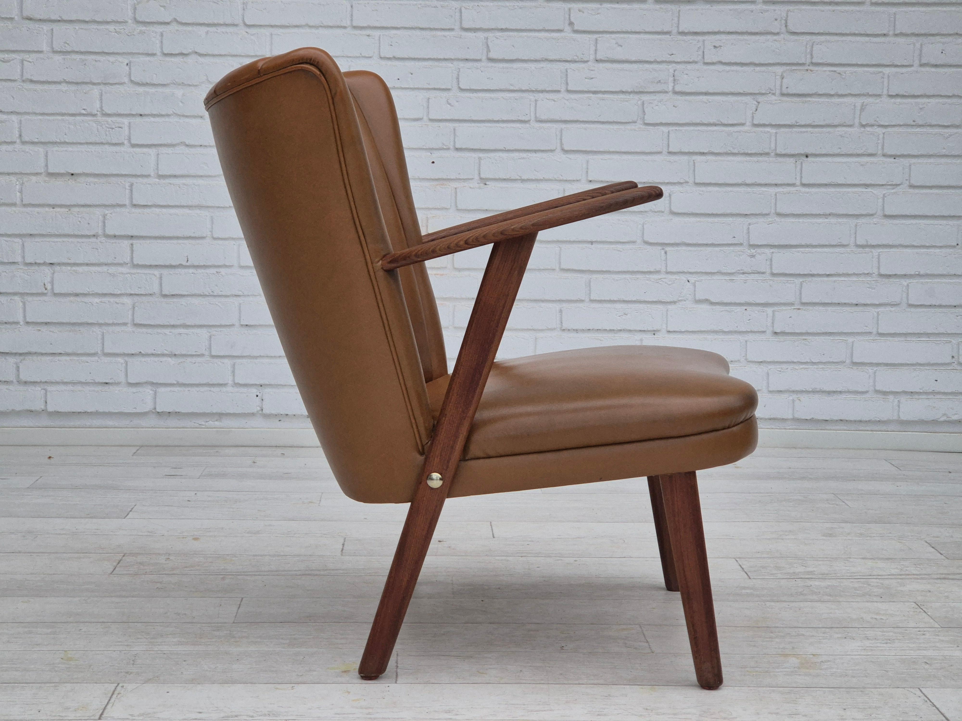Danois Fauteuil danois design Erhardsen & Andersen des années 1960, original, bois de teck. en vente