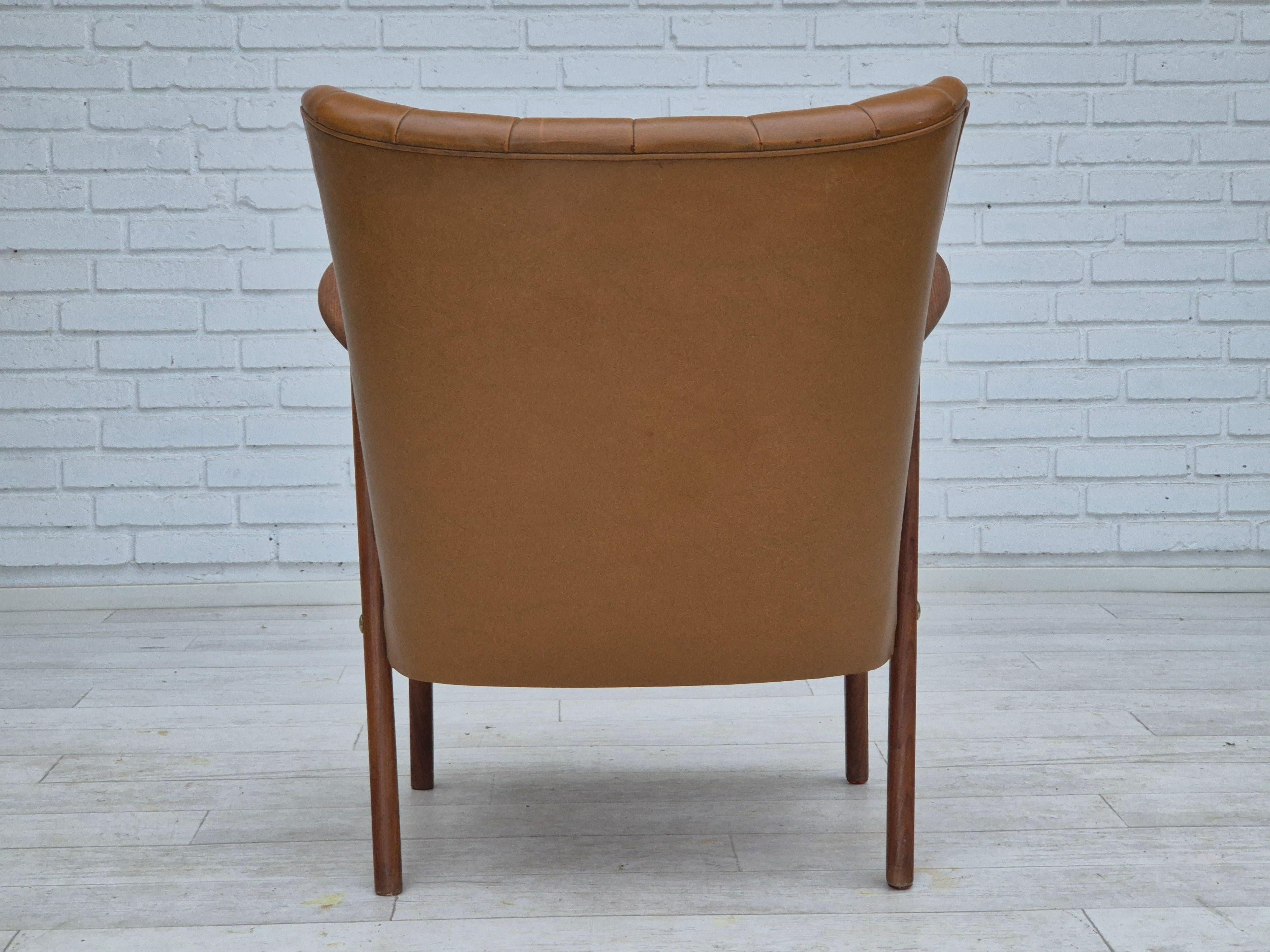 Fauteuil danois design Erhardsen & Andersen des années 1960, original, bois de teck. Bon état - En vente à Tarm, 82
