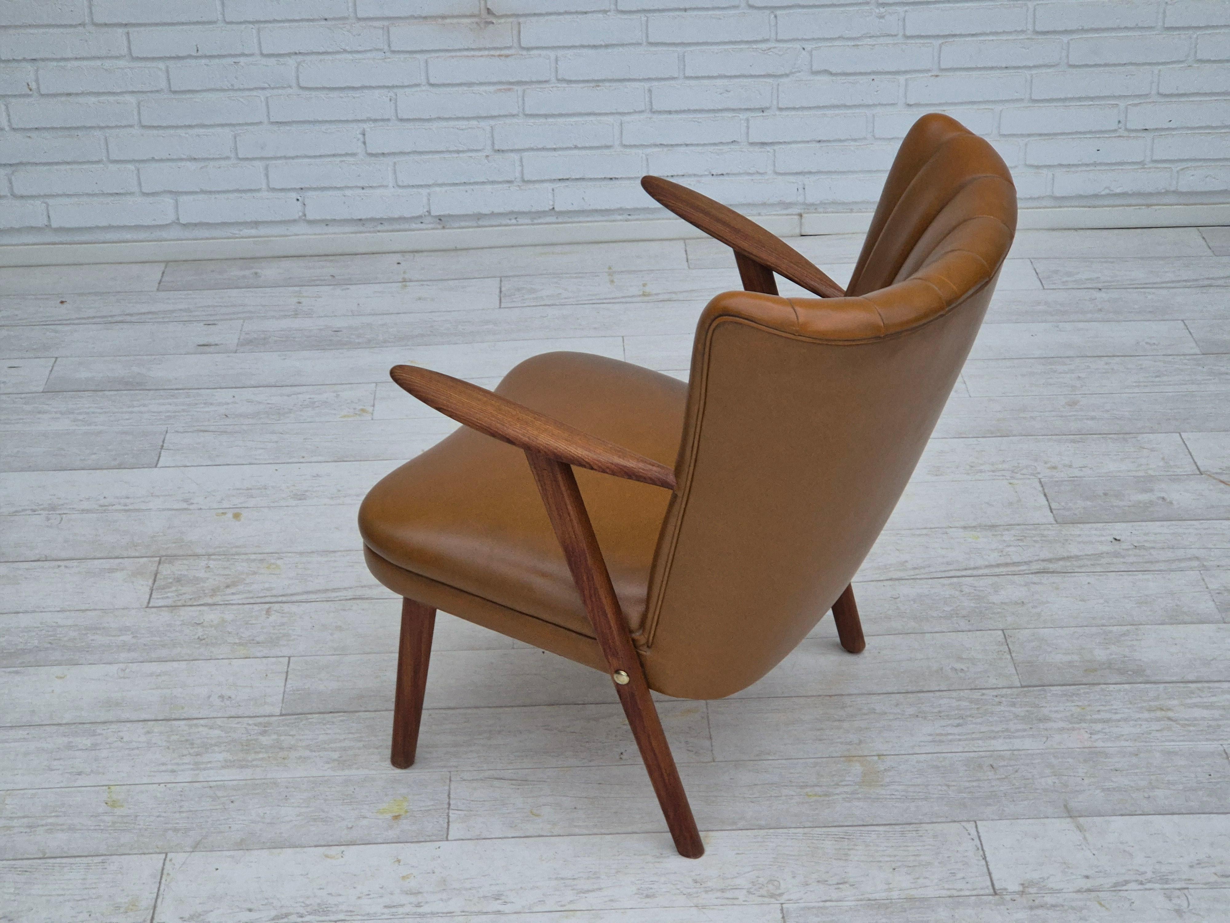 Milieu du XXe siècle Fauteuil danois design Erhardsen & Andersen des années 1960, original, bois de teck. en vente