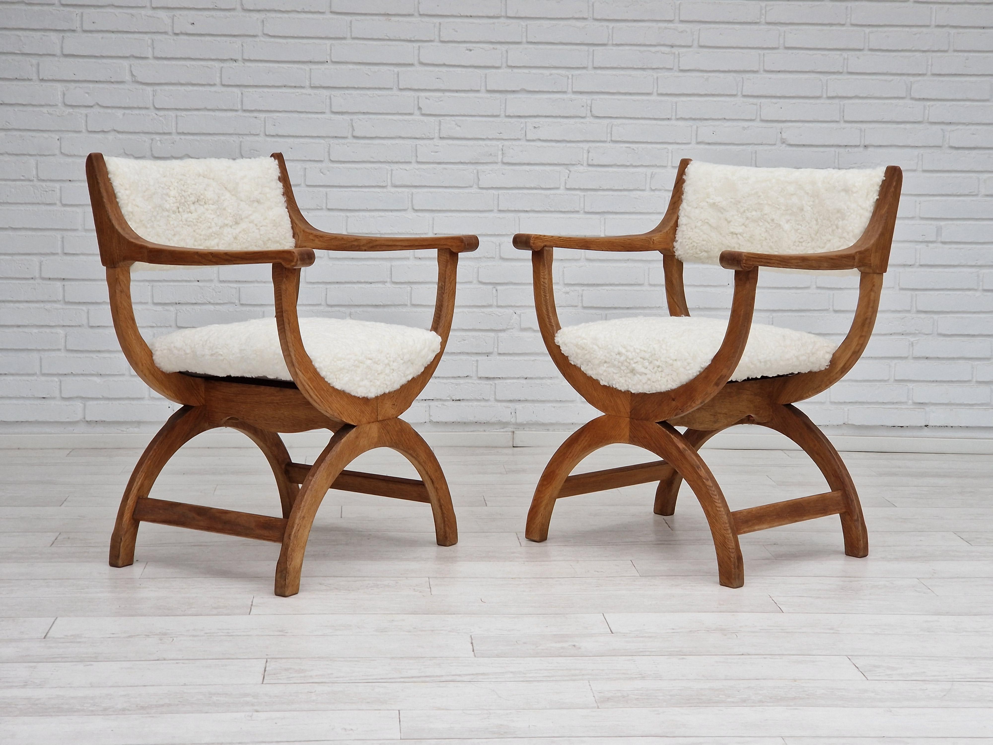 1960s, Danish Design by Henning Kjærnulf, Pair of Chairs Model 