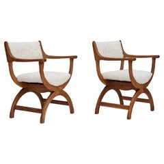 1960s, Danish Design by Henning Kjærnulf, Pair of Chairs Model "Kurul", Skin