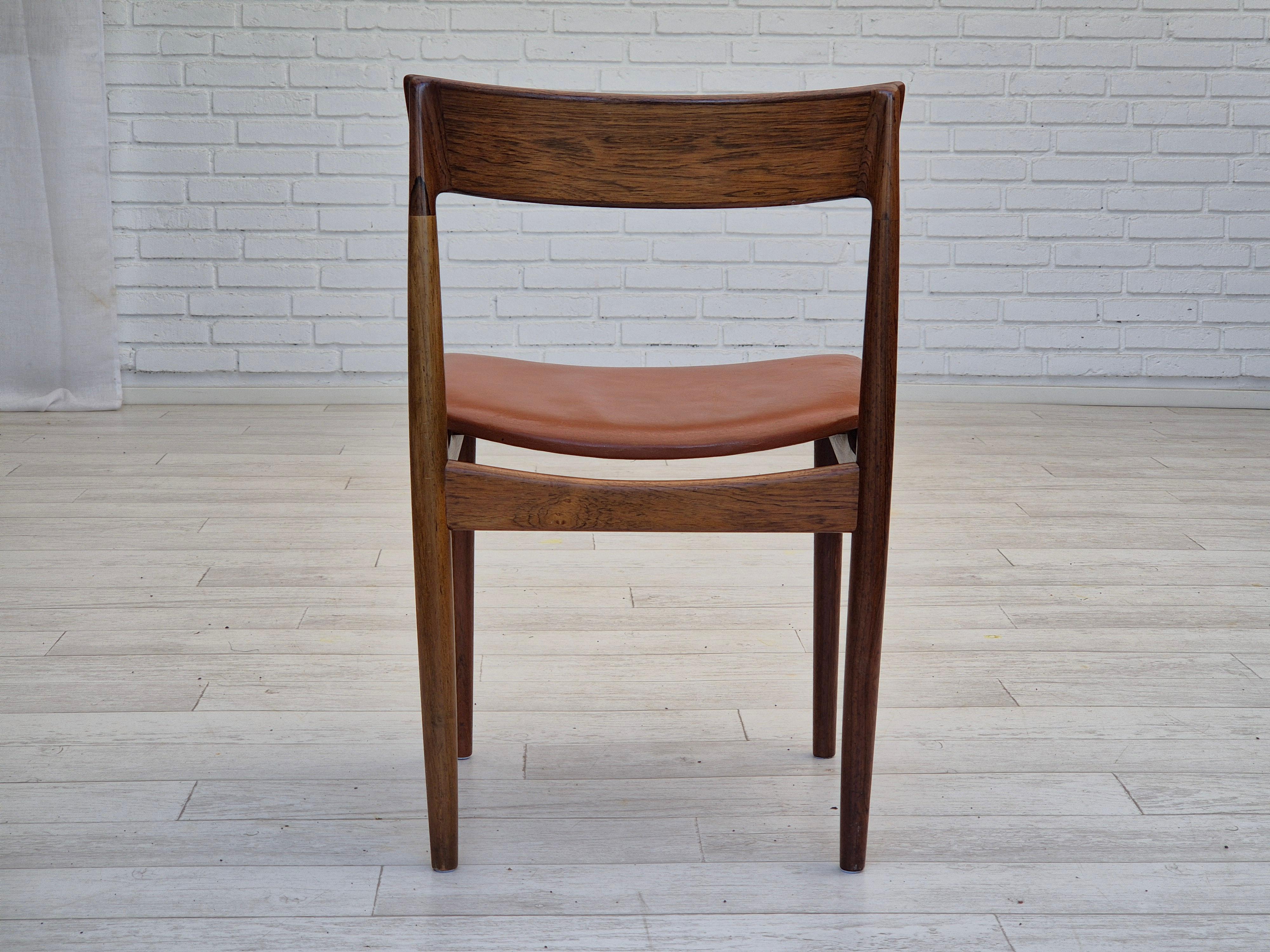1960s, Danish design by Henry Rosengren Hansen, set of 6 rosewood dinning chairs 1