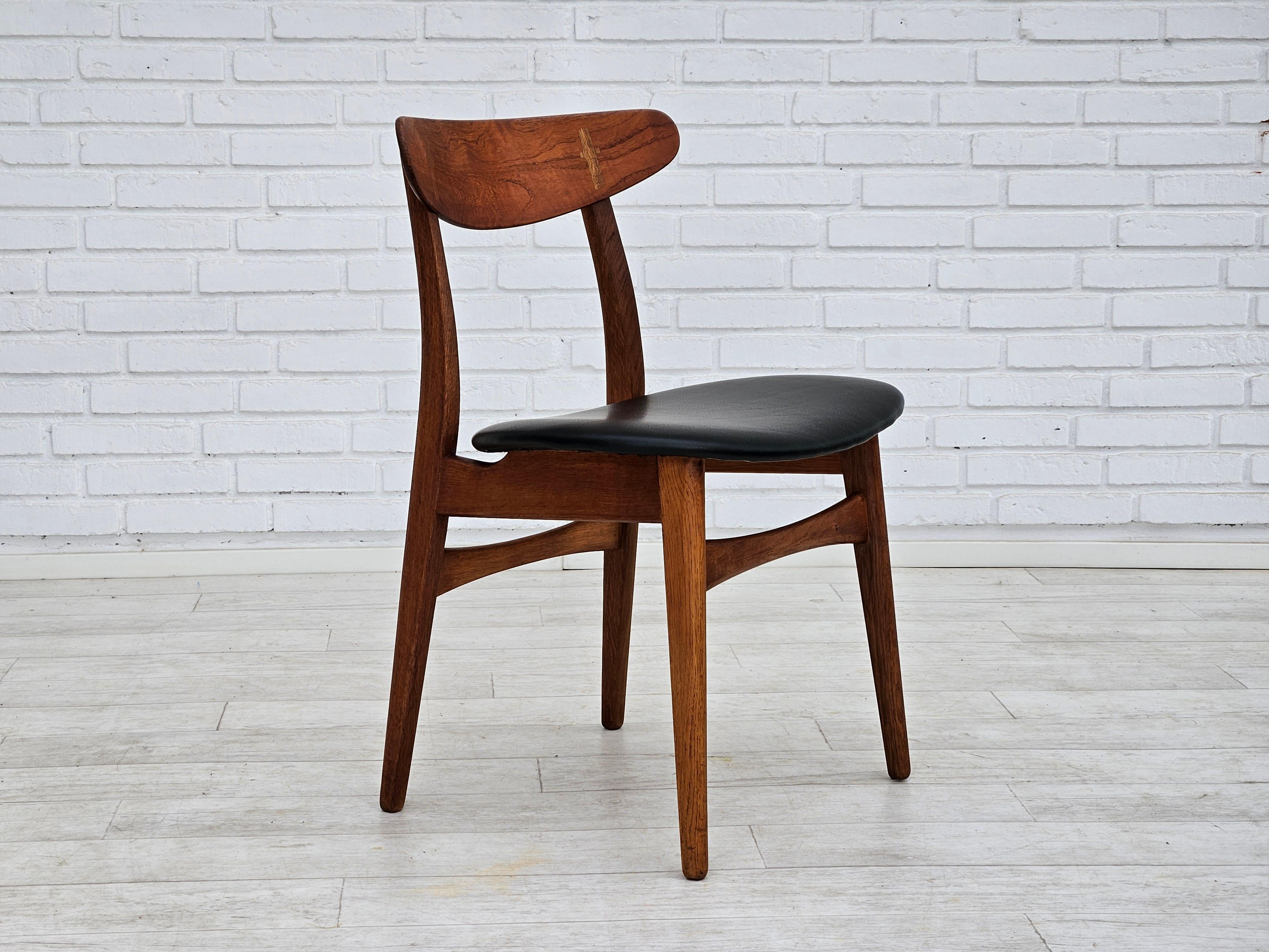 1960s, Danish design by H.J.Wegner, set of 6 dining chairs model nr.30. 6