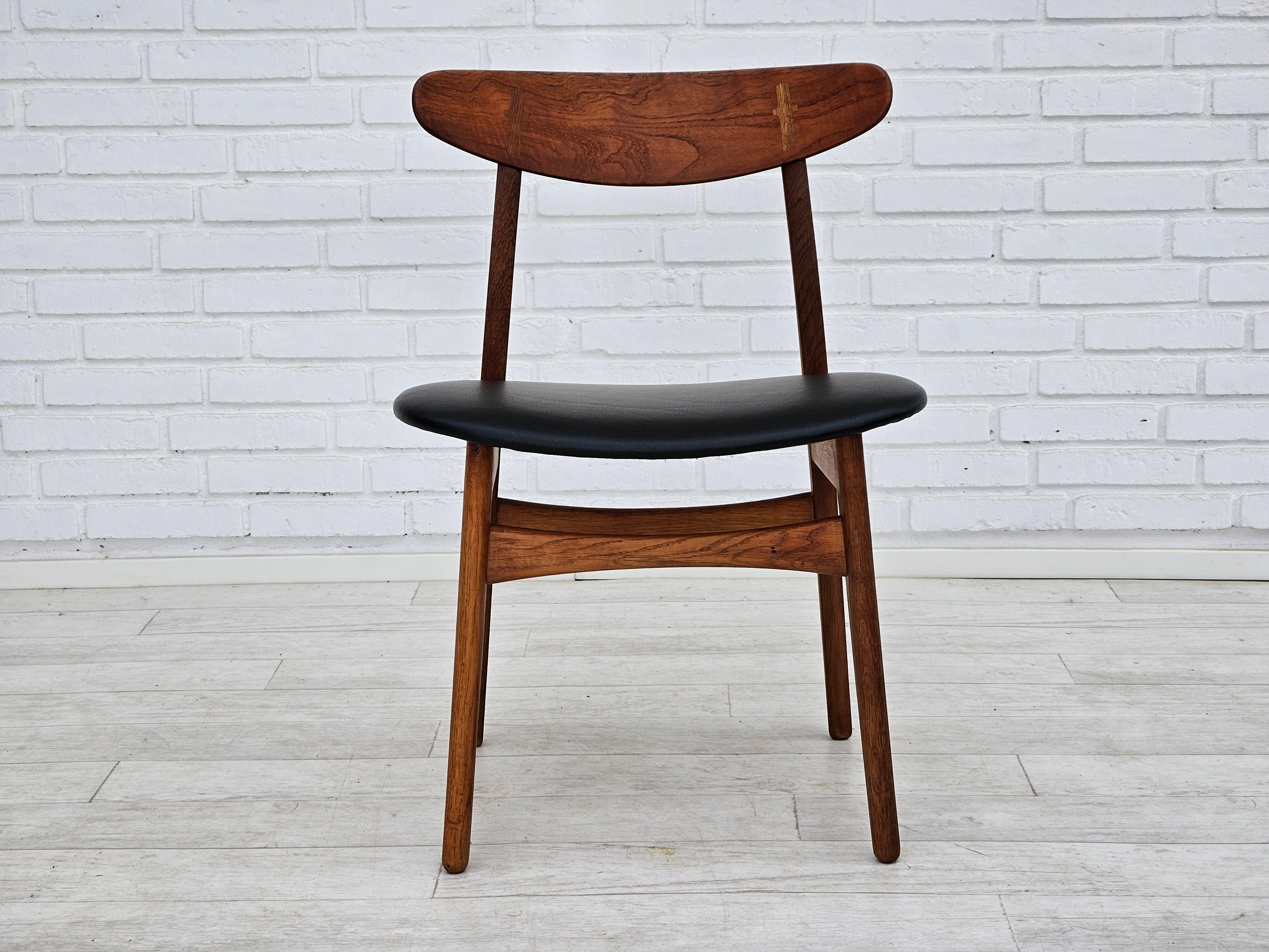 1960s, Danish design by H.J.Wegner, set of 6 dining chairs model nr.30. 7