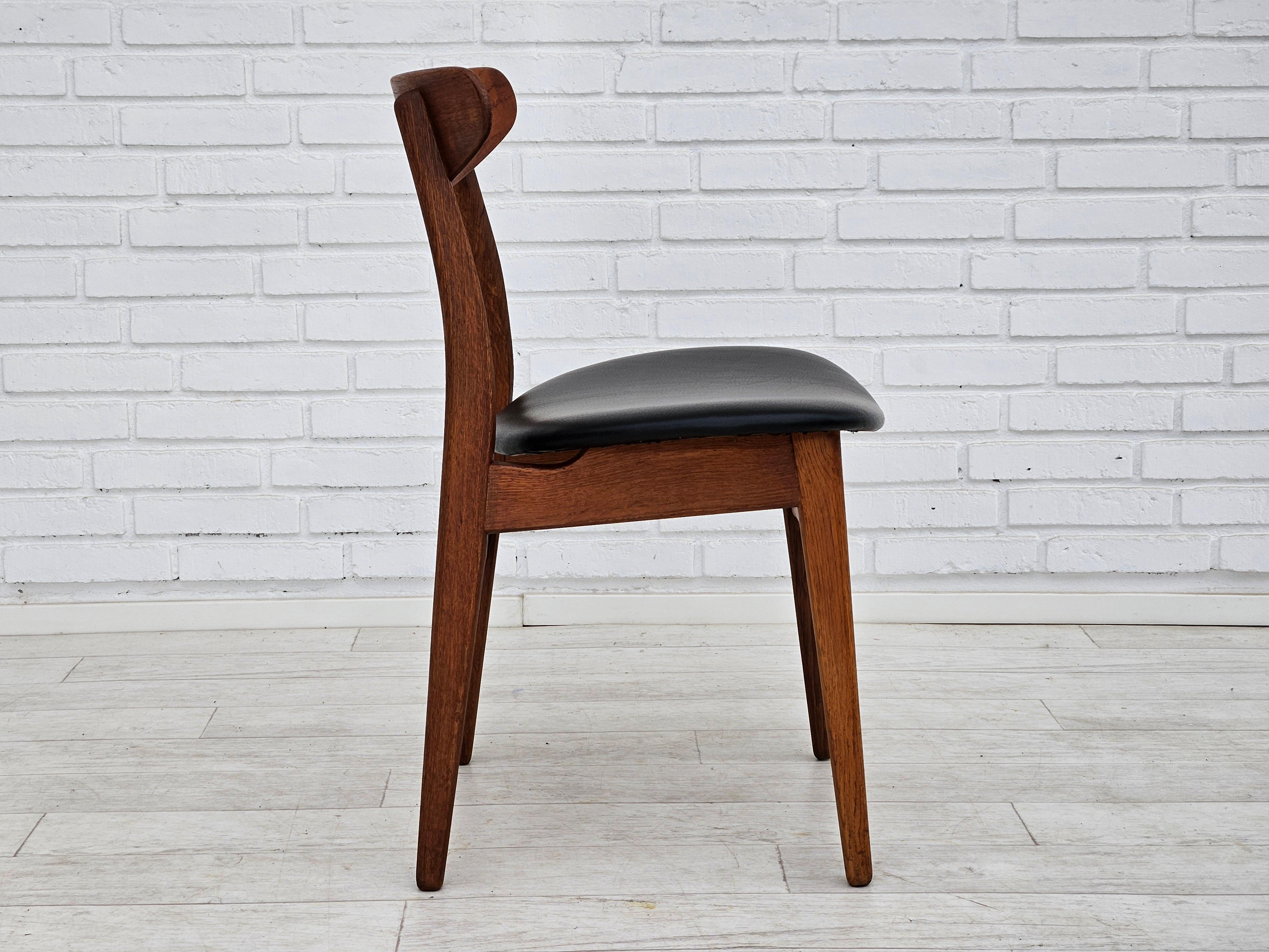 1960s, Danish design by H.J.Wegner, set of 6 dining chairs model nr.30. 8