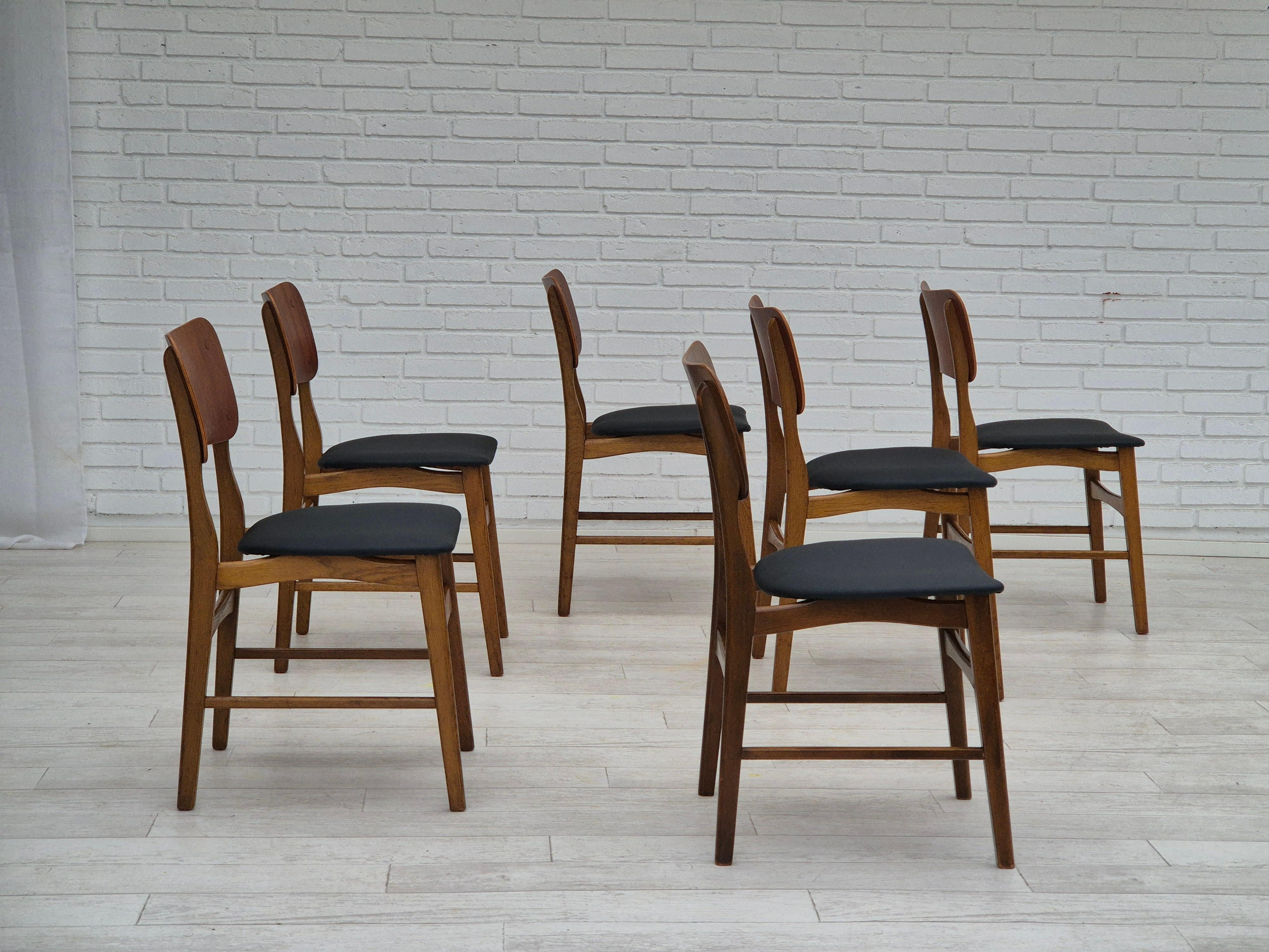 Scandinavian Modern 1960s, Danish design by Ib Kofod Larsen, Christensen & Larsen, set of chairs.
