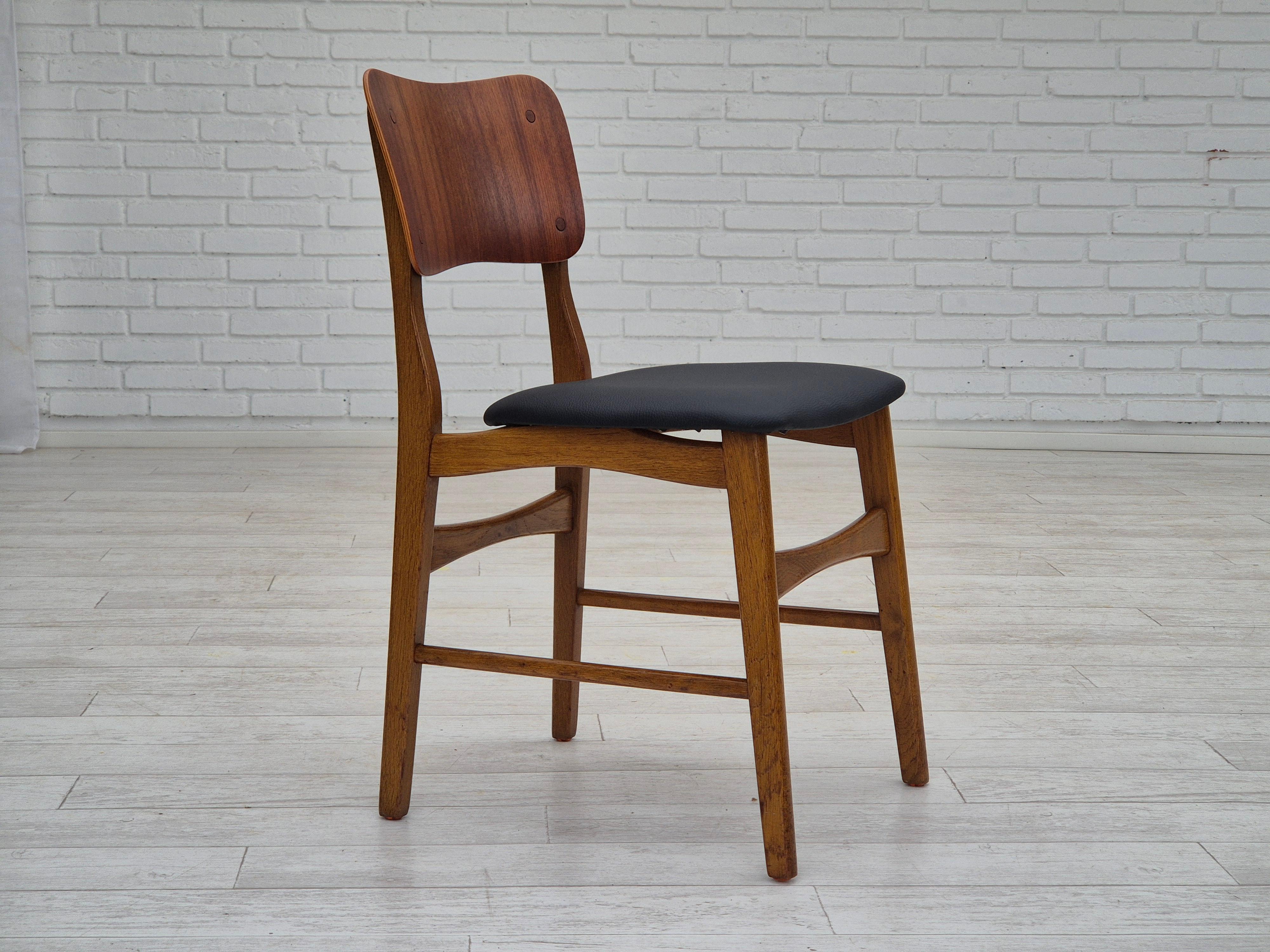 Faux Leather 1960s, Danish design by Ib Kofod Larsen, Christensen & Larsen, set of chairs.