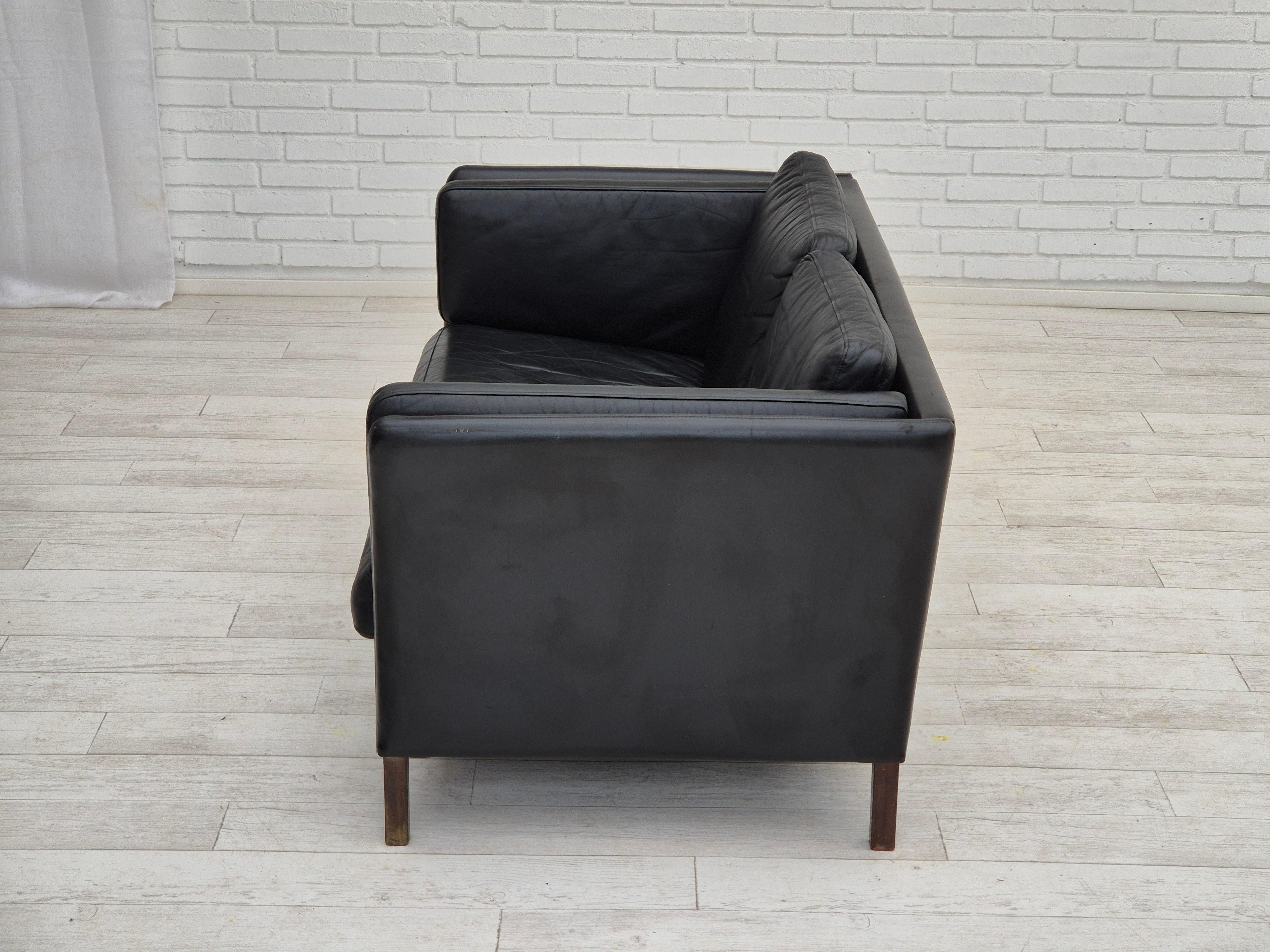 1960er Jahre, dänisches Design von Mogens Hansen, 2-sitziges Sofa im Originalzustand. im Angebot 5