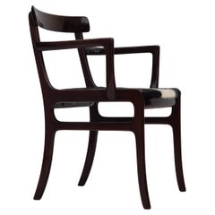 1960s, Danish design by Ole Wanscher, armchair, cowhide, reupholstered.