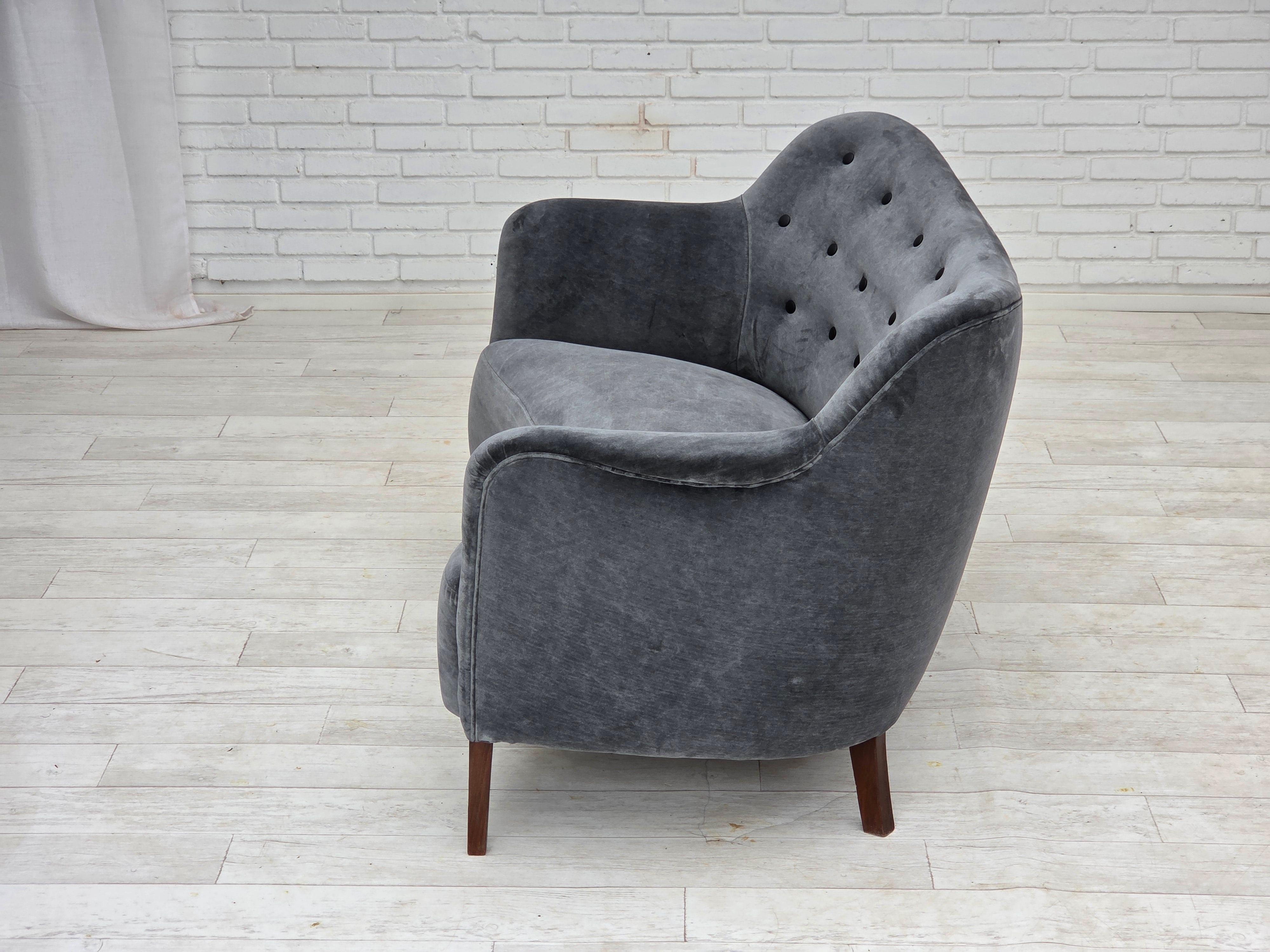 Años 60, diseño danés de Slagelse Møbelværk, sofá, modelo 185, retapizado. en venta 8