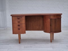 1960s, Danish design by Tibergaard Nielsen Møbelfabrik, free standing desk.