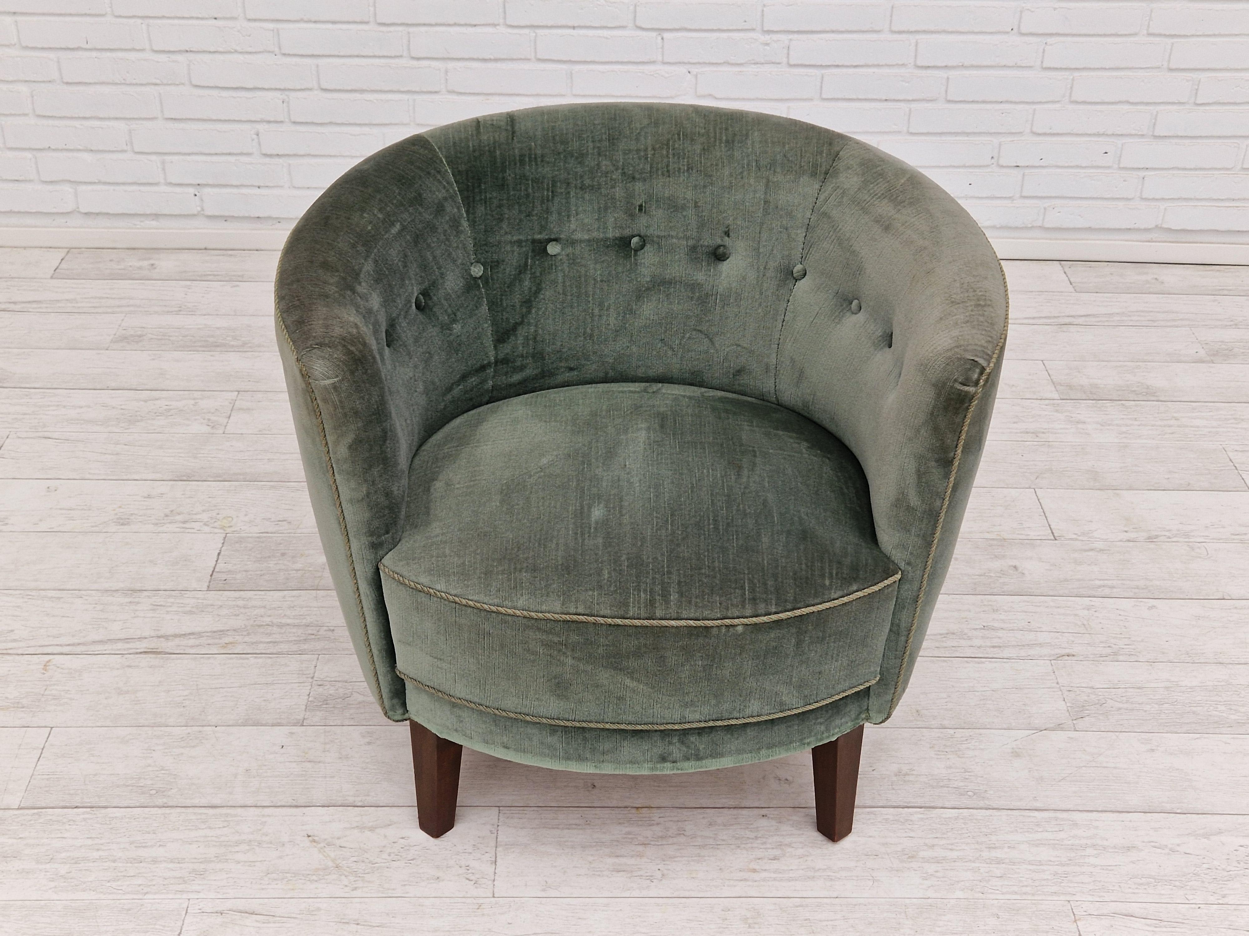 Fauteuil de salon courbé danois des années 1960, très bon état d'origine. en vente 4