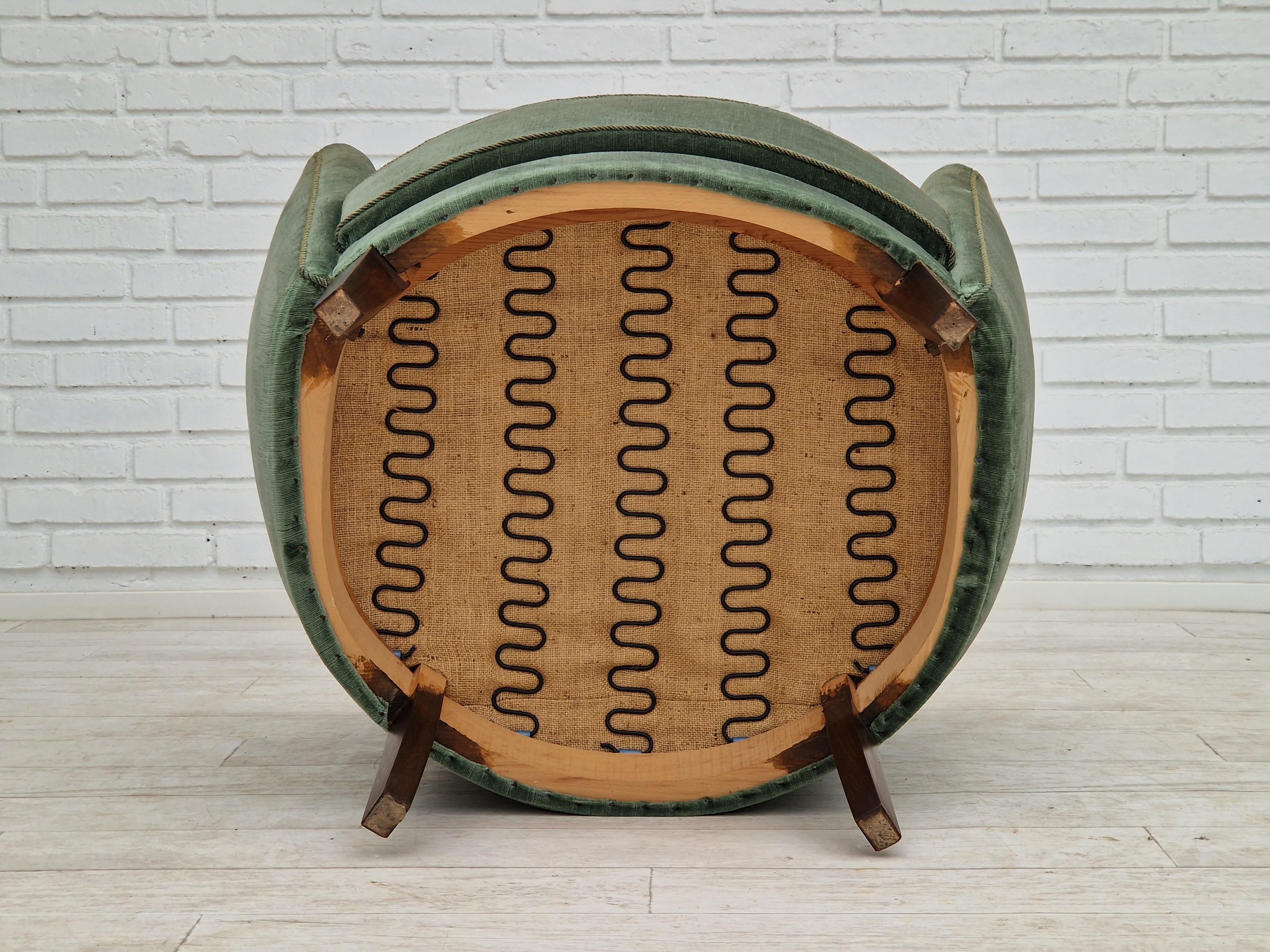 Fauteuil de salon courbé danois des années 1960, très bon état d'origine. en vente 6