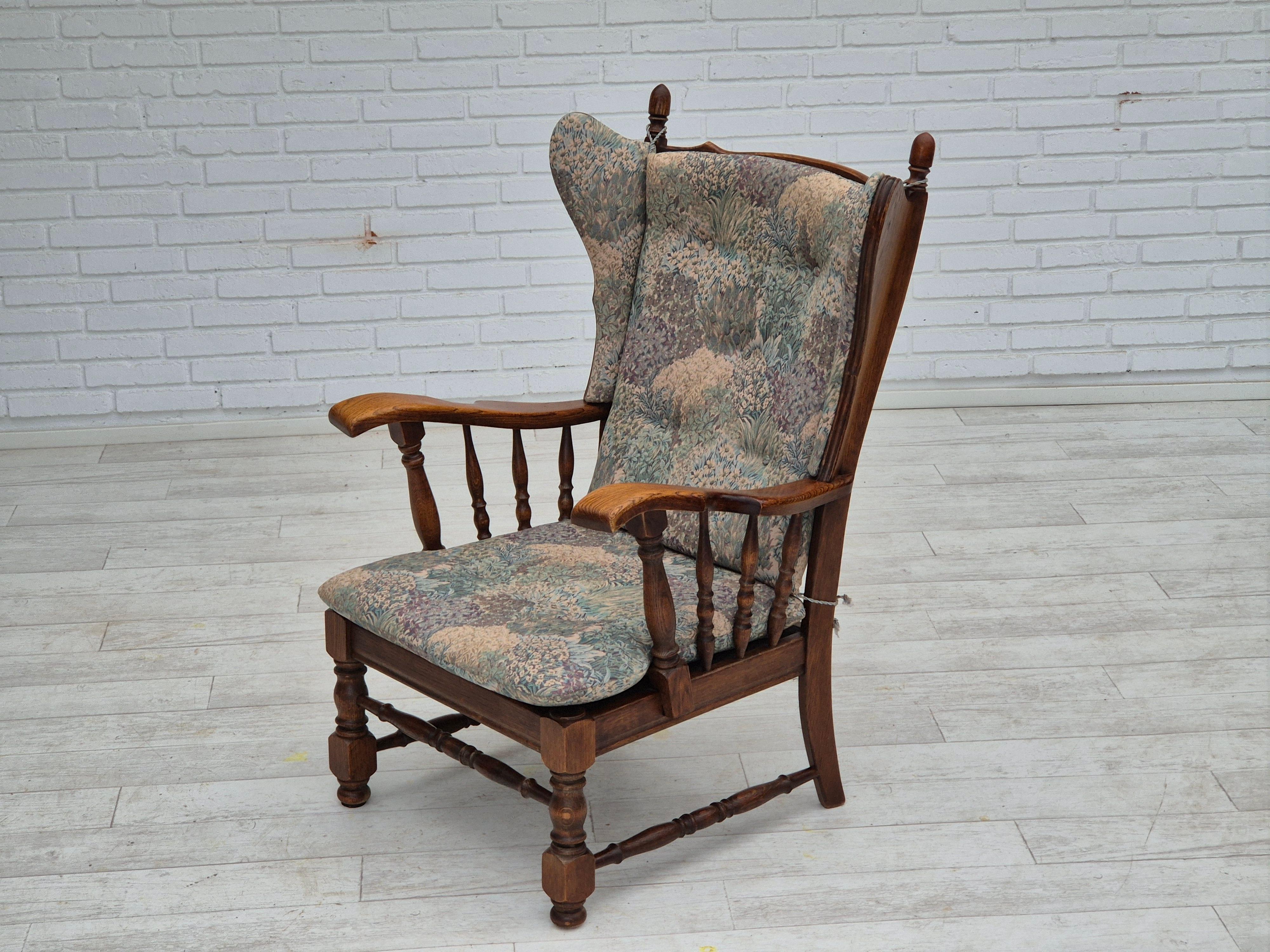 1960s, Danish design, highback armchair by Regan Møbelfabrik, Aarhus, original. For Sale 4