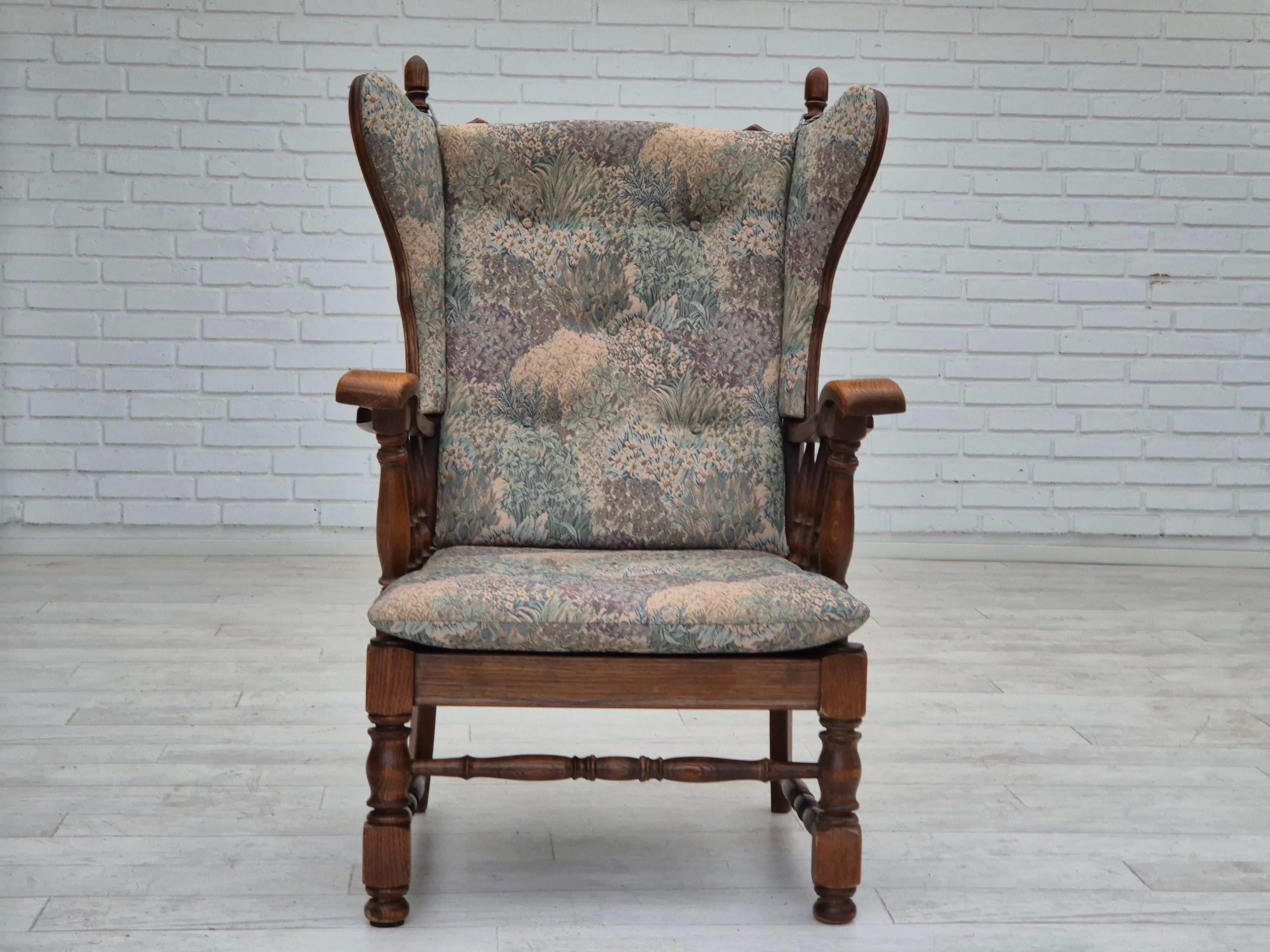 Scandinavian Modern 1960s, Danish design, highback armchair by Regan Møbelfabrik, Aarhus, original. For Sale