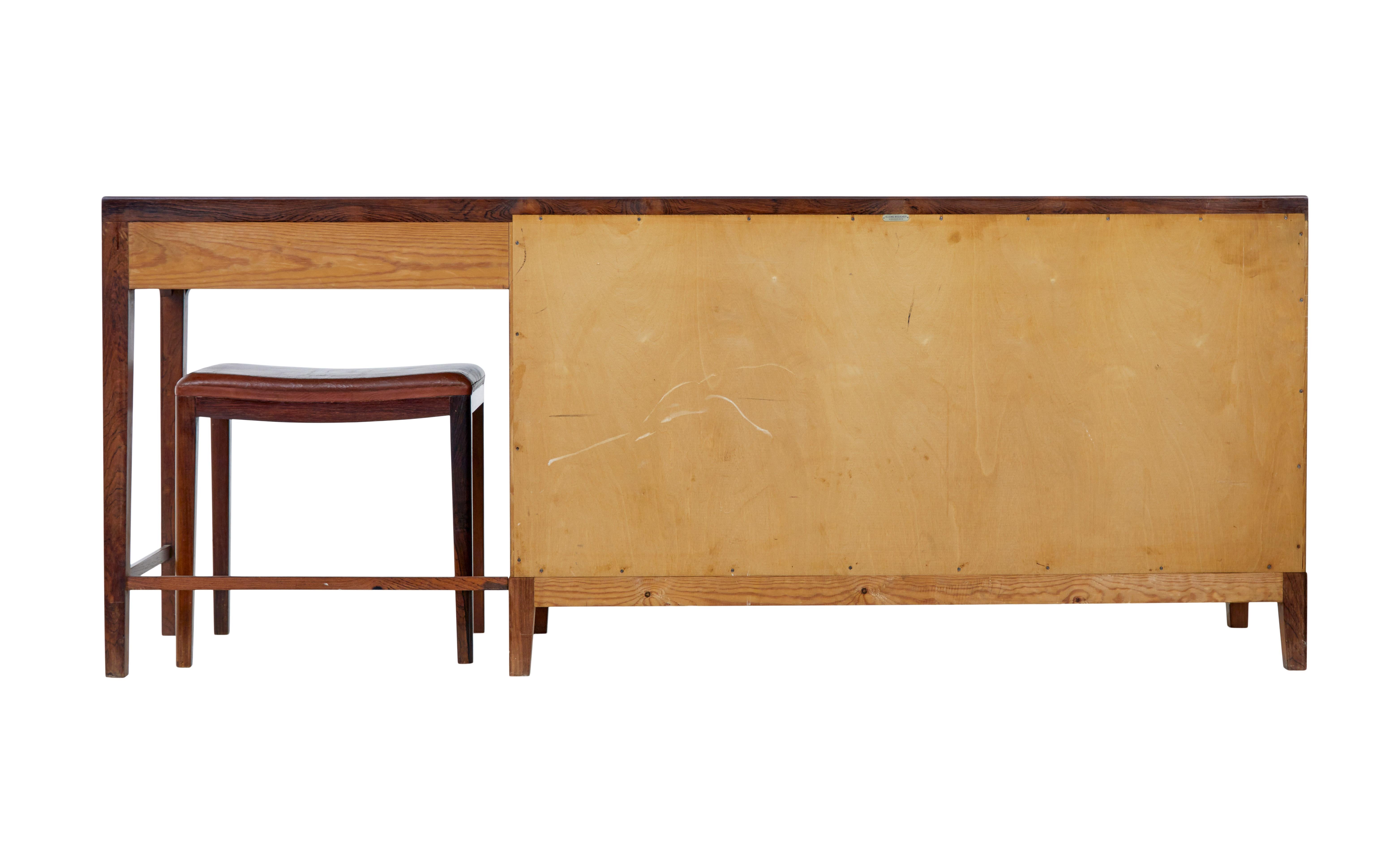 1960s danish design palisander dressing sideboard by Frode Holm In Good Condition For Sale In Debenham, Suffolk