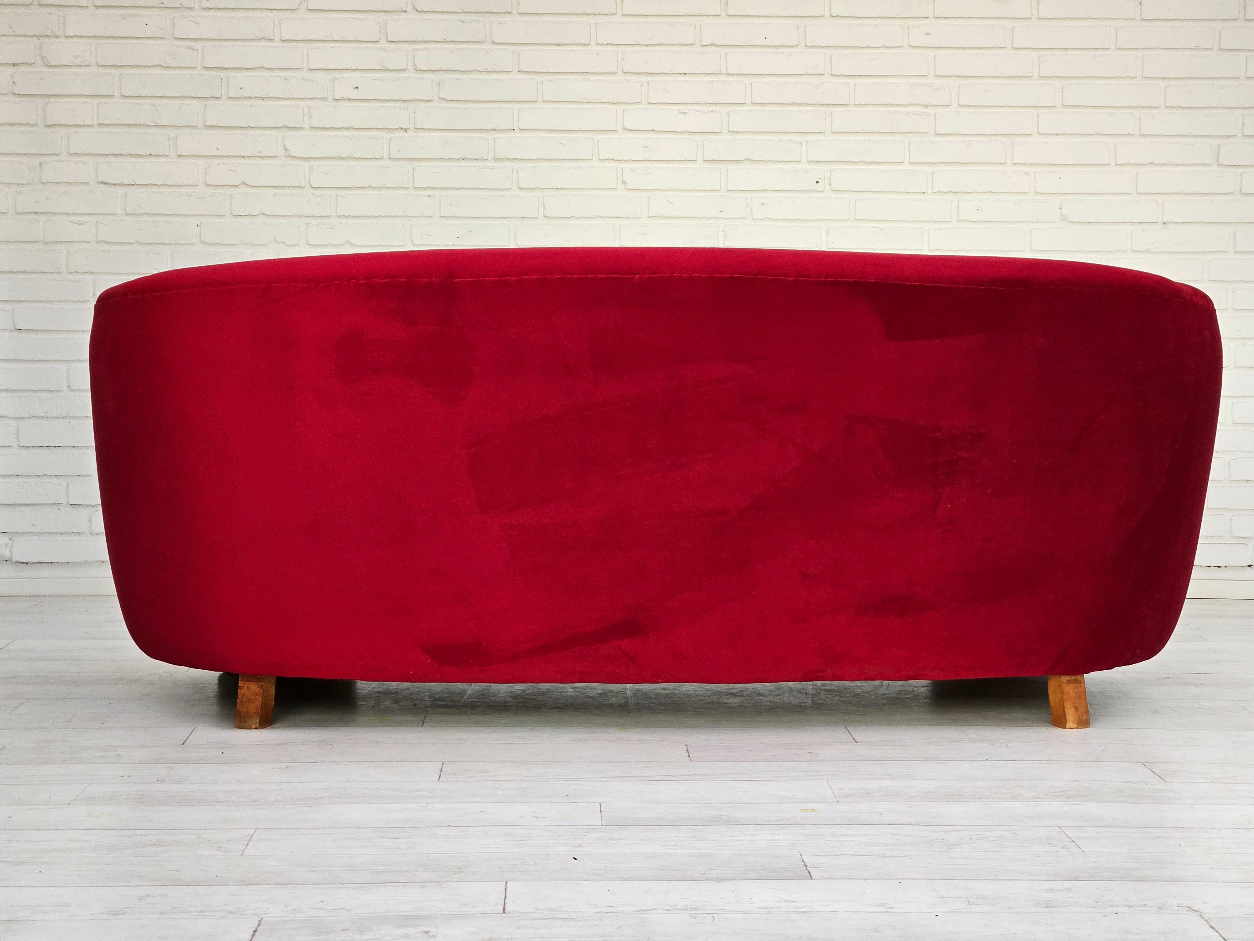 Mid-20th Century 1960s, Danish design, reupholstered 2-seater 