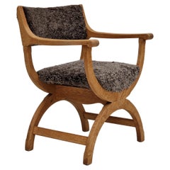 1960s, Danish Design, Reupholstered Vintage Armchair, Model "Kurul"