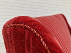 Ensemble de 2 fauteuils danois, velours, très bon état d'origine, années 1960