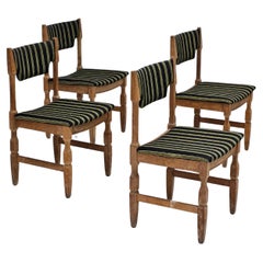 1960s, Danish design, set of 4 dinning chairs, oak wood, original good condition