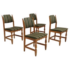 1960s, Danish Design, Set of Chairs, Oak Wood, Original Very Good Condition