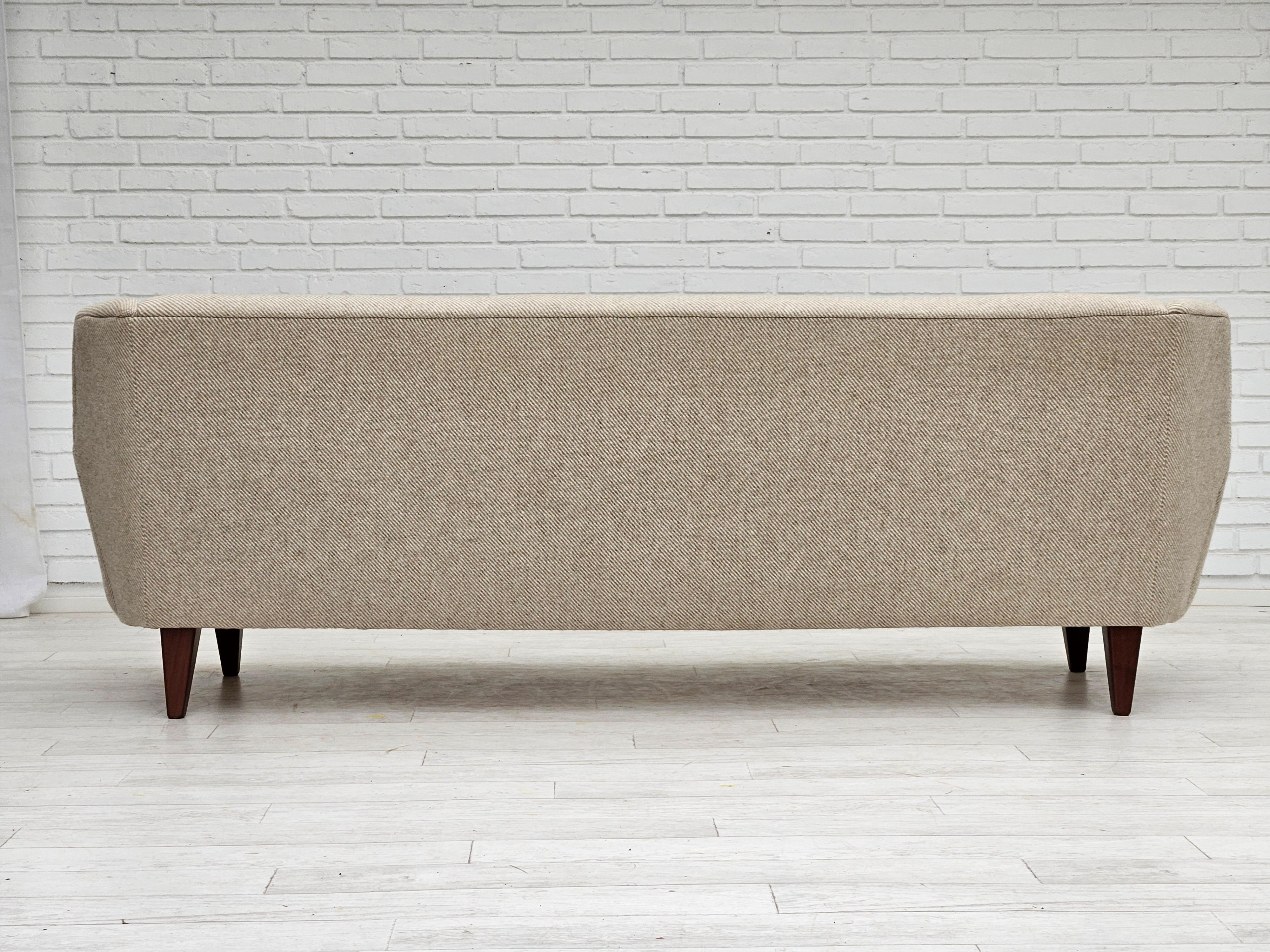 Fabric 1960s, Danish design sofa by Kurt Østervig model 61, original good condition.
