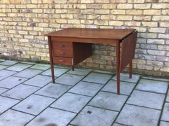 1960s Danish Desk/Arne Vodder Style Desk/Midcentury Teak Desk