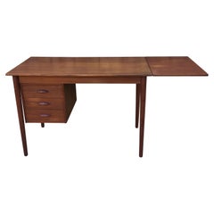 1960s Danish Desk/Arne Vodder Style Desk/Midcentury Teak Desk